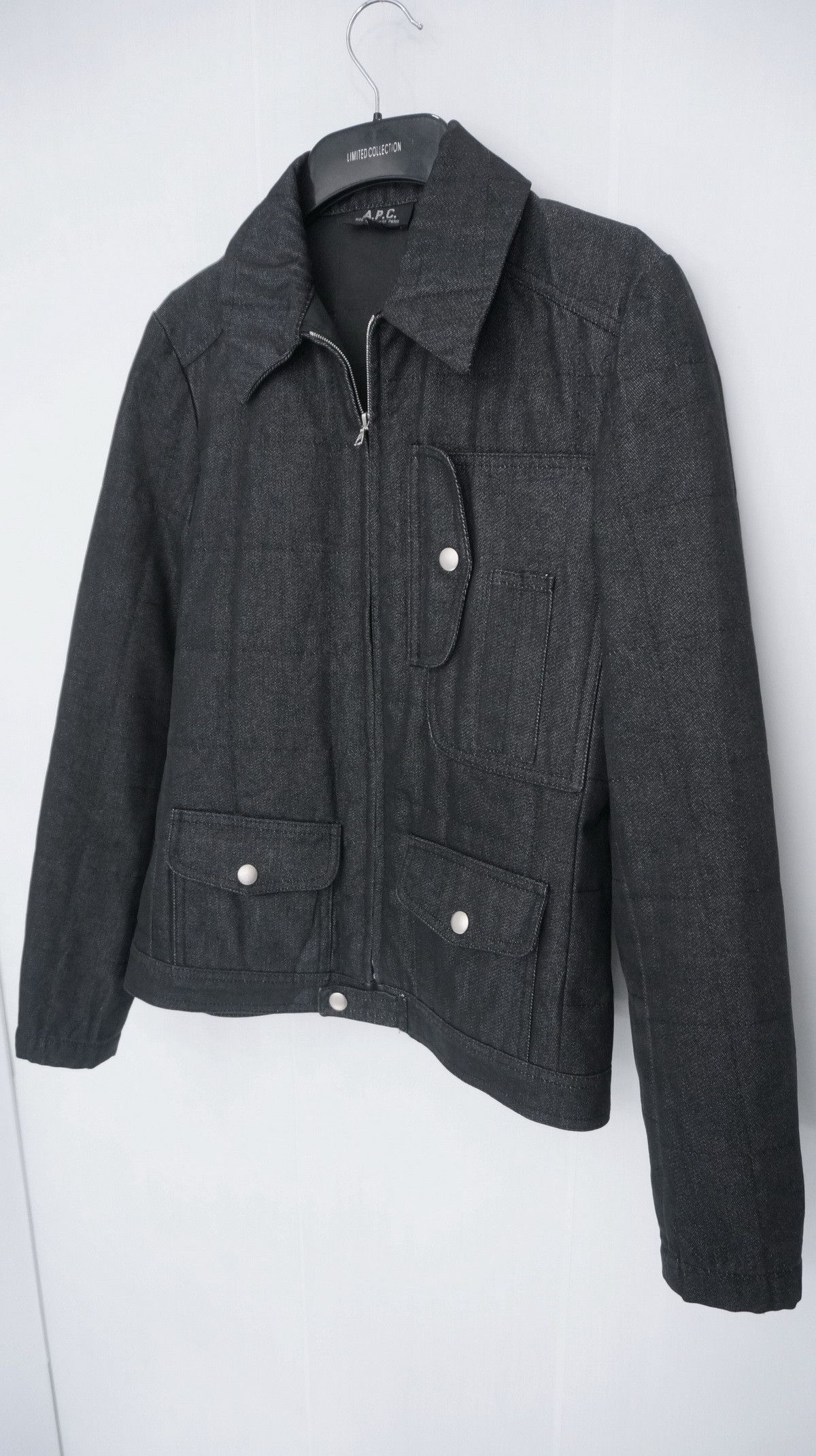 A.P.C. Vintage APC Quilted Black Denim Jacket DHLFastDeal! Size US XS / EU 42 / 0 - 4 Thumbnail