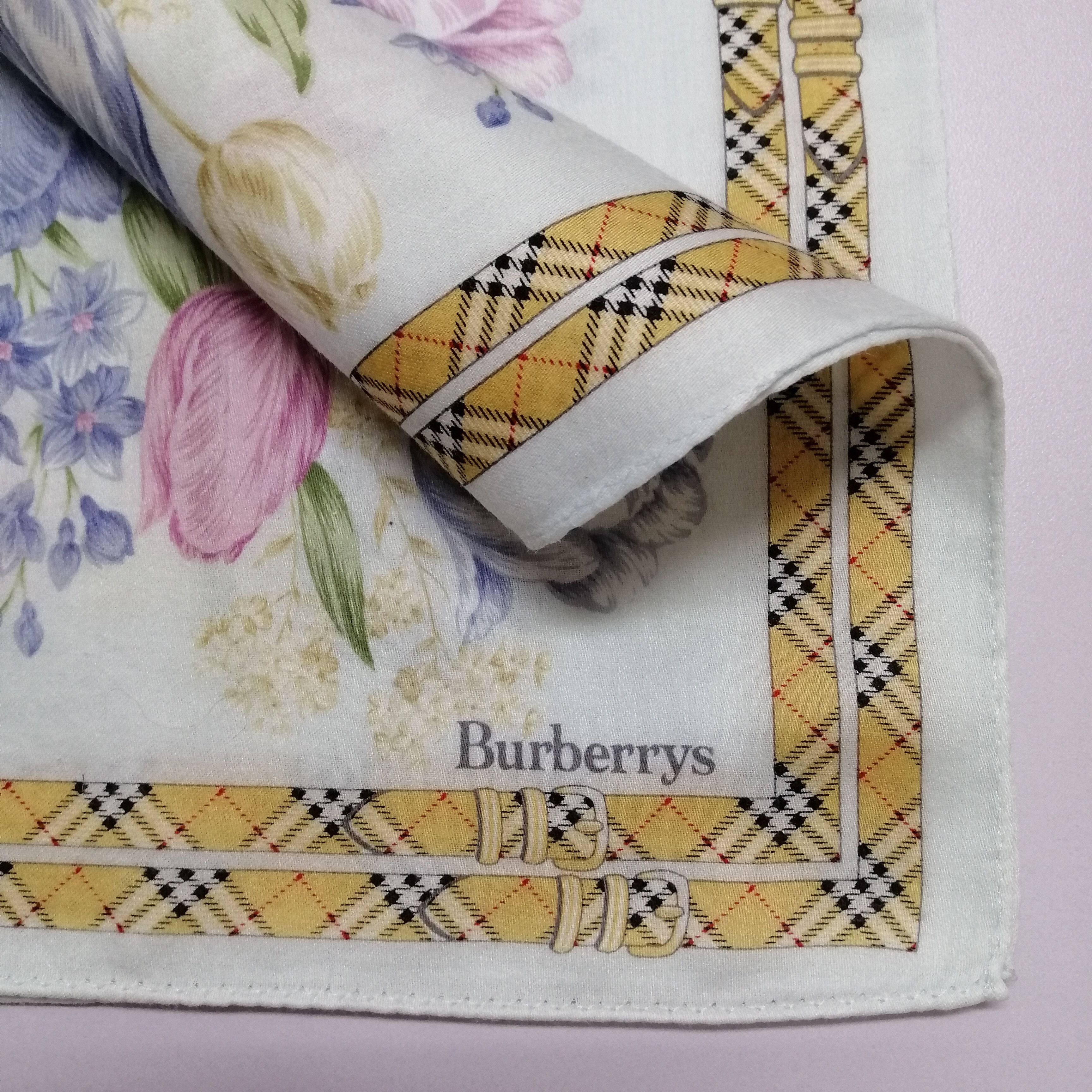 Vintage Burberry Handkerchief/Neckerchief/Scarves-KD1107