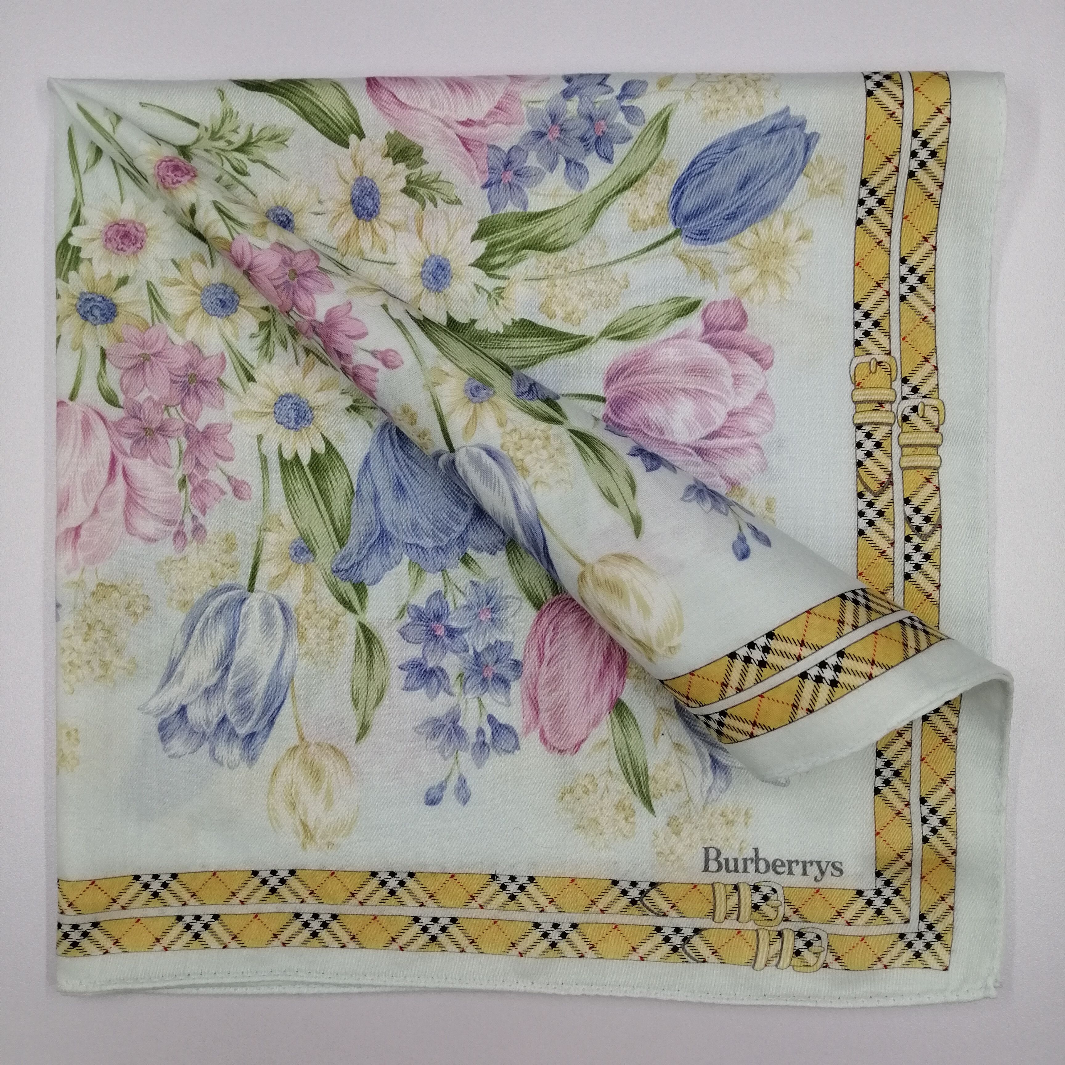 Vintage Burberry Handkerchief/Neckerchief/Scarves-KD1107