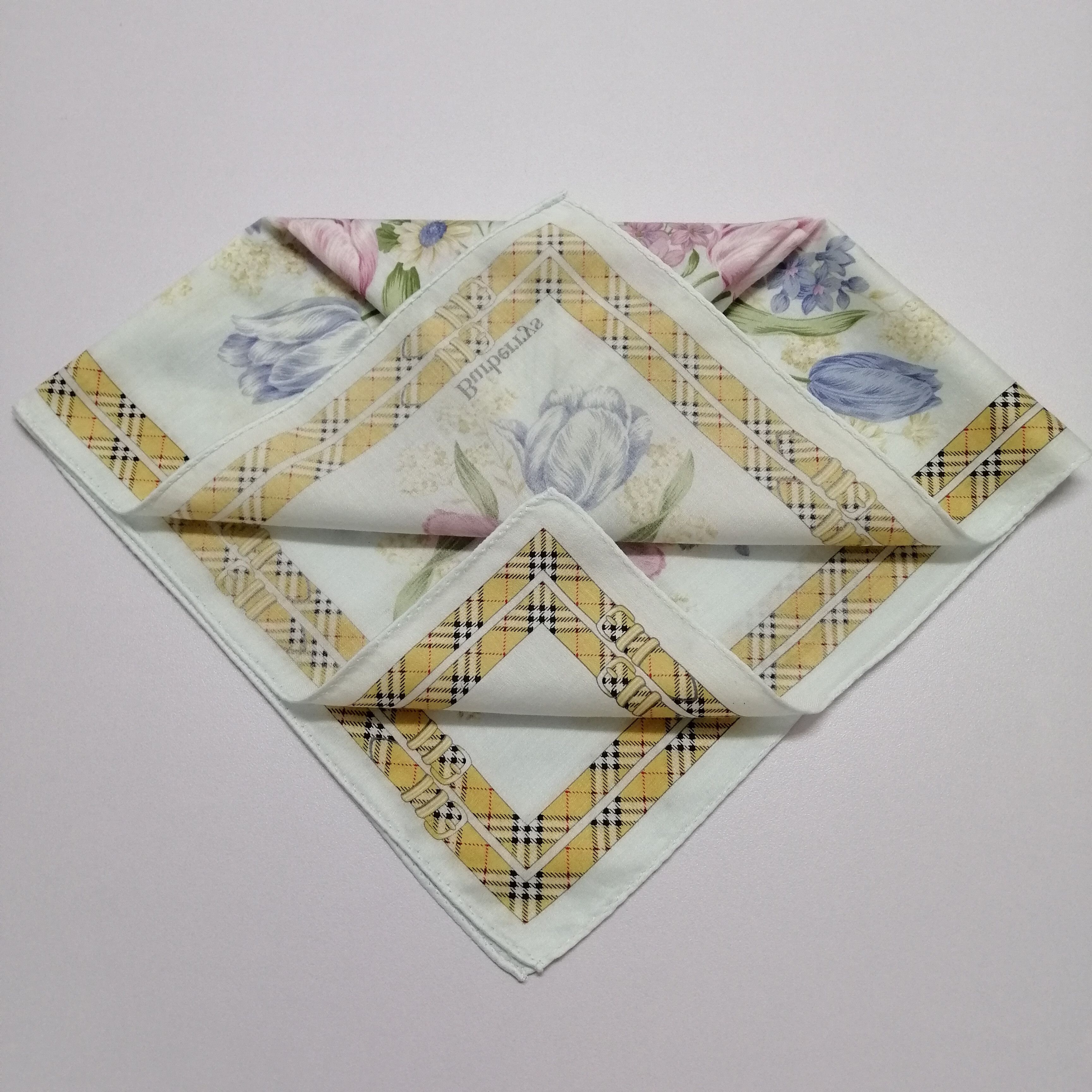 Vintage Burberry Handkerchief/Neckerchief/Scarves-KD1107