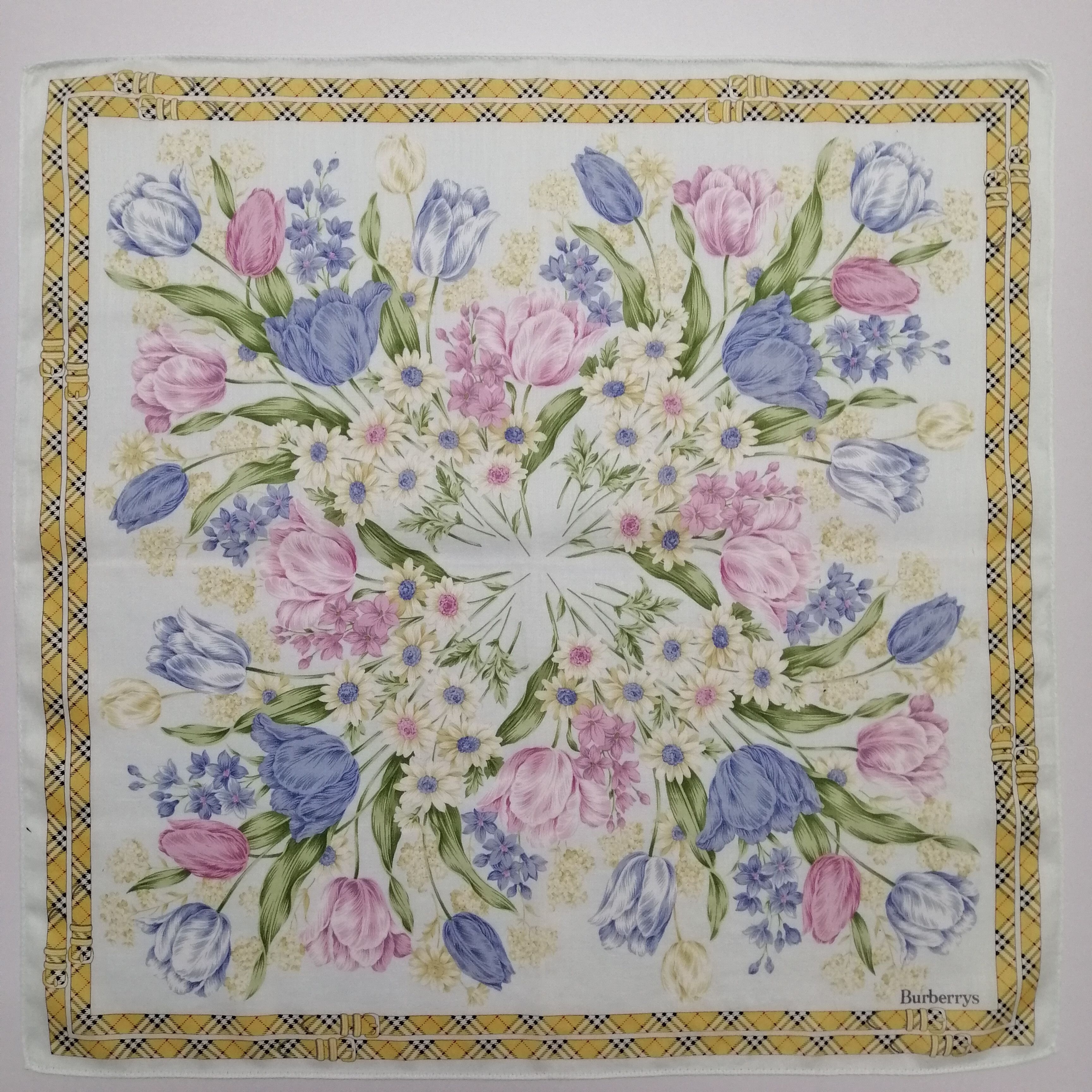 Vintage Burberry Handkerchief/Neckerchief/Scarves-KD1107