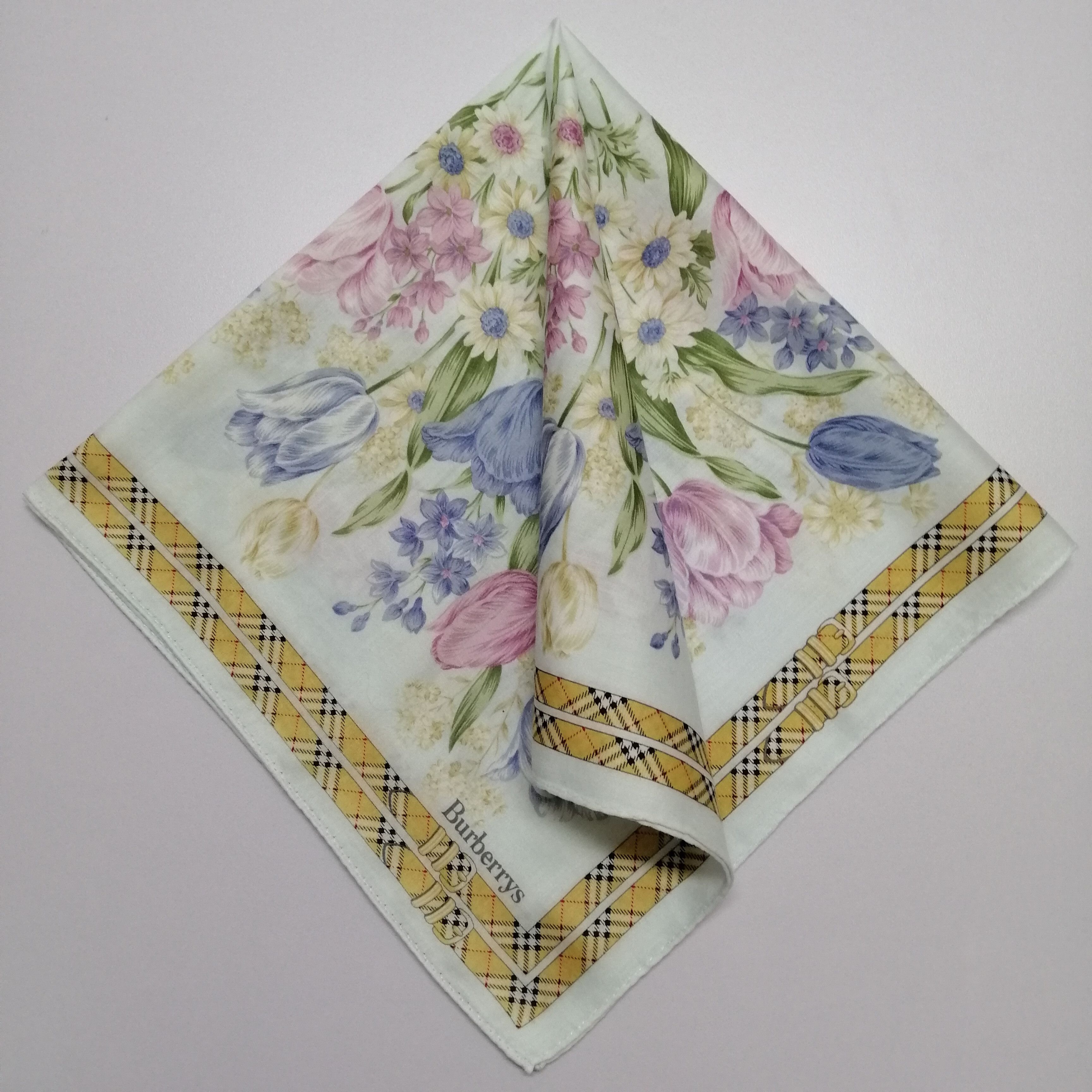 Vintage Burberry Handkerchief/Neckerchief/Scarves-KD1107