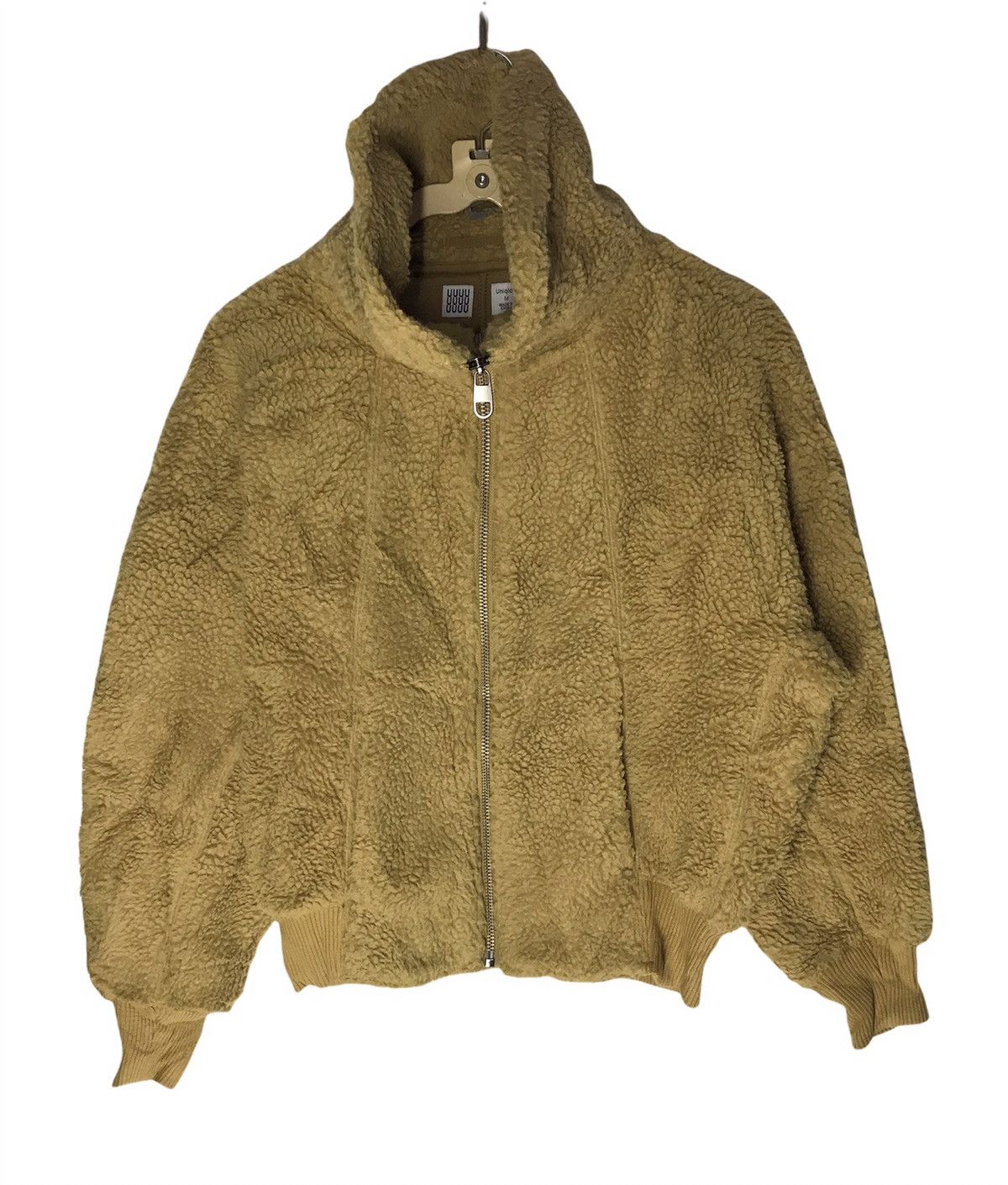 image of Lemaire x Uniqlo Uuuuuuu Uniqlo Deep Pile Fleece Zipper Jacket in Yellow, Men's (Size Medium)