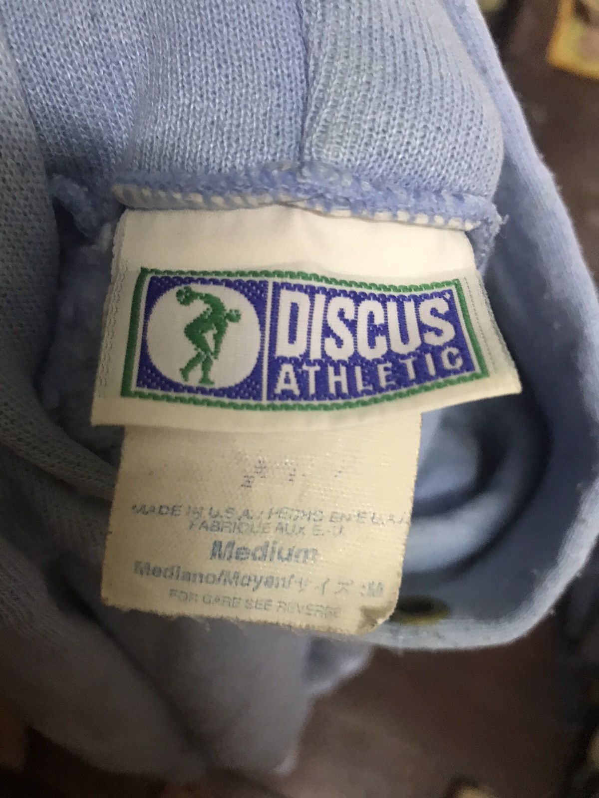 Vintage Vintage discus athletic plain hoodie pullover Size US M / EU 48-50 / 2 - 4 Thumbnail
