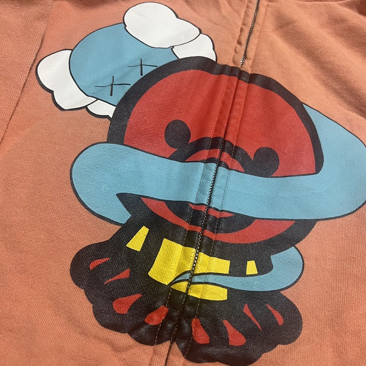 Bape × Kaws BAPE KAWS full zip hoodie orange Size US L / EU 52-54 / 3 - 3 Thumbnail