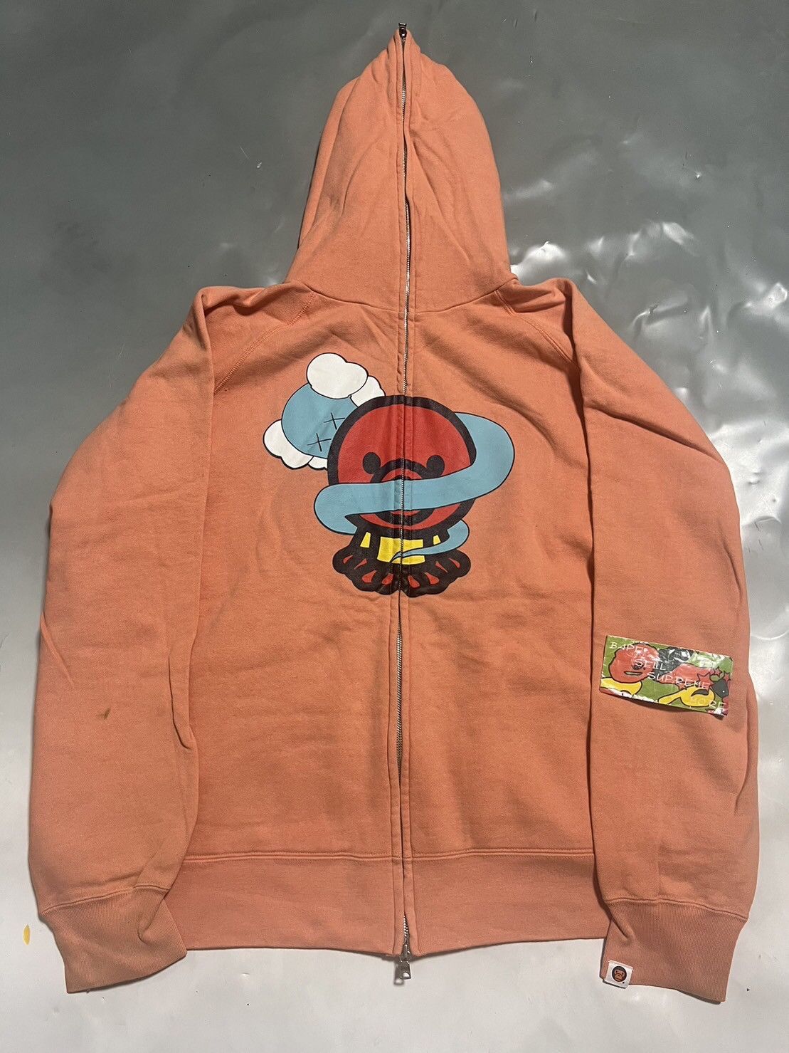 Bape × Kaws BAPE KAWS full zip hoodie orange Size US L / EU 52-54 / 3 - 1 Thumbnail