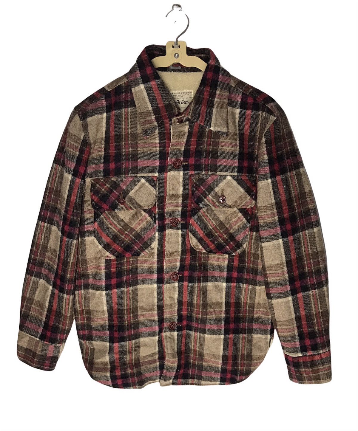 Big John × Japanese Brand × Vintage Vintage bigjohn wool flannel Size US M / EU 48-50 / 2 - 1 Thumbnail