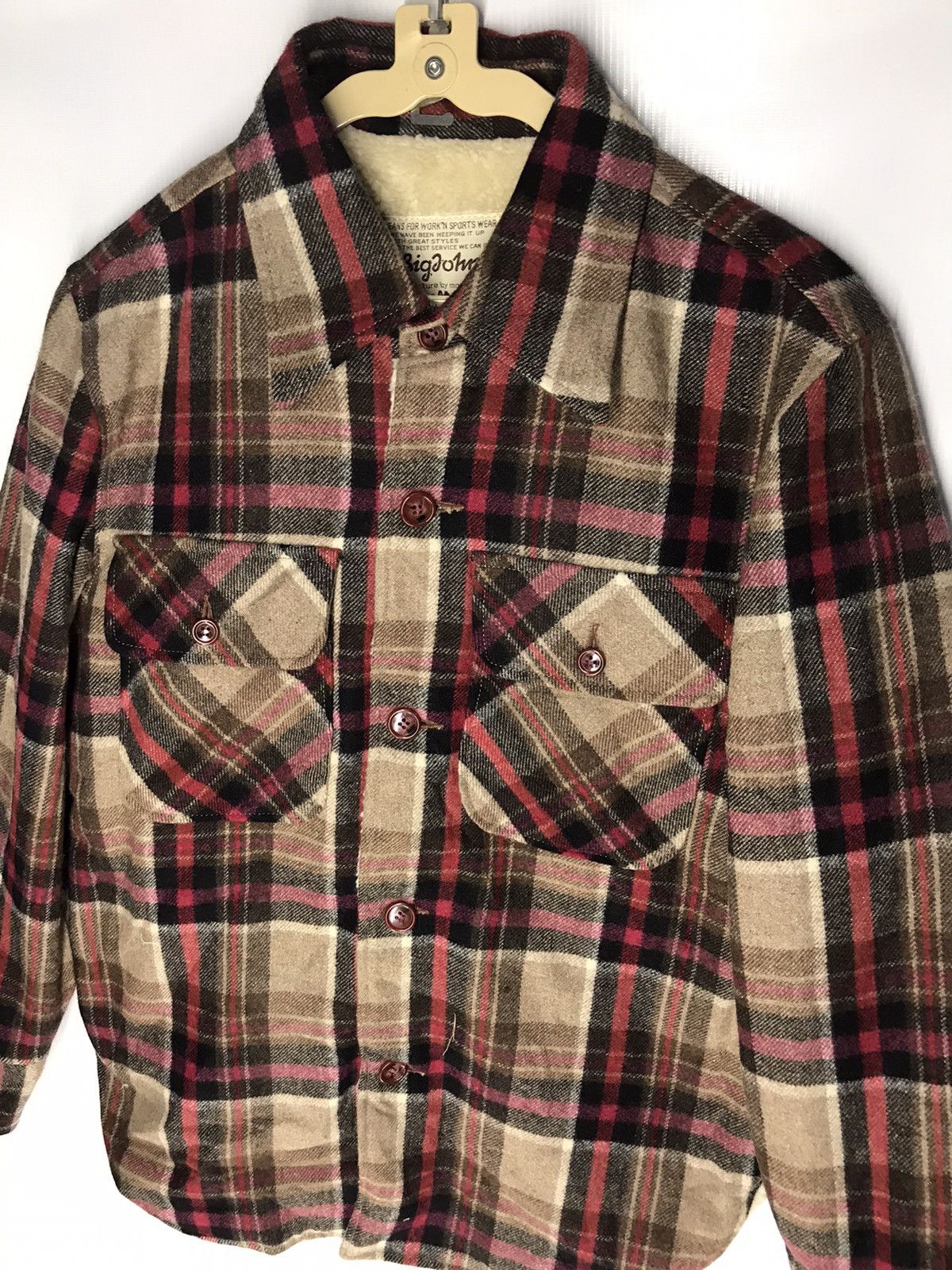 Big John × Japanese Brand × Vintage Vintage bigjohn wool flannel Size US M / EU 48-50 / 2 - 5 Thumbnail
