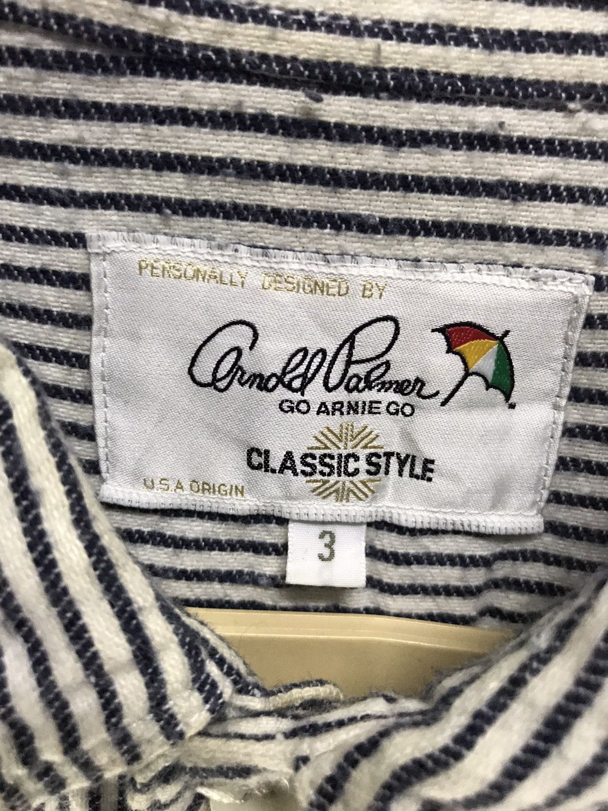 Japanese Brand Arnold Palmer stripe button up shirt Size US M / EU 48-50 / 2 - 3 Thumbnail