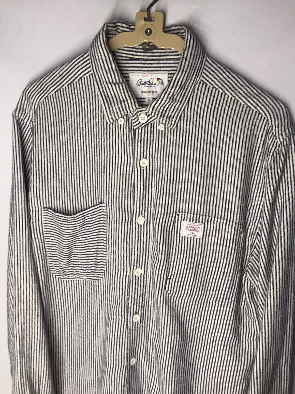 Japanese Brand Arnold Palmer stripe button up shirt Size US M / EU 48-50 / 2 - 4 Thumbnail