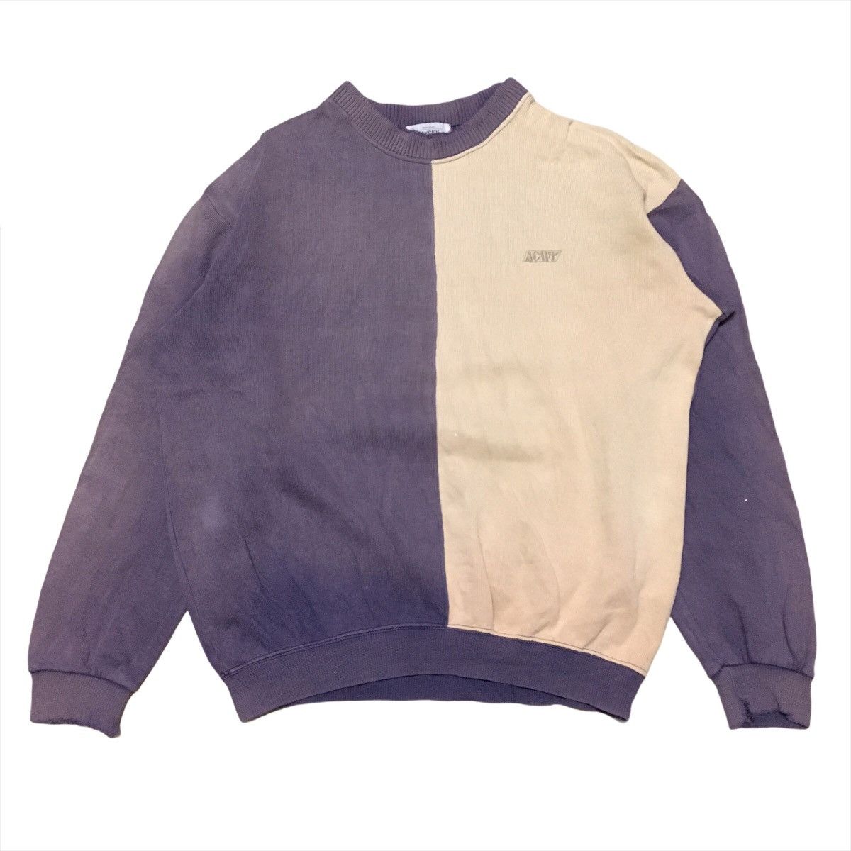 Japanese Brand Japanese Brand Colour Block Distressed Sweatshirt Crewneck Size US L / EU 52-54 / 3 - 1 Thumbnail