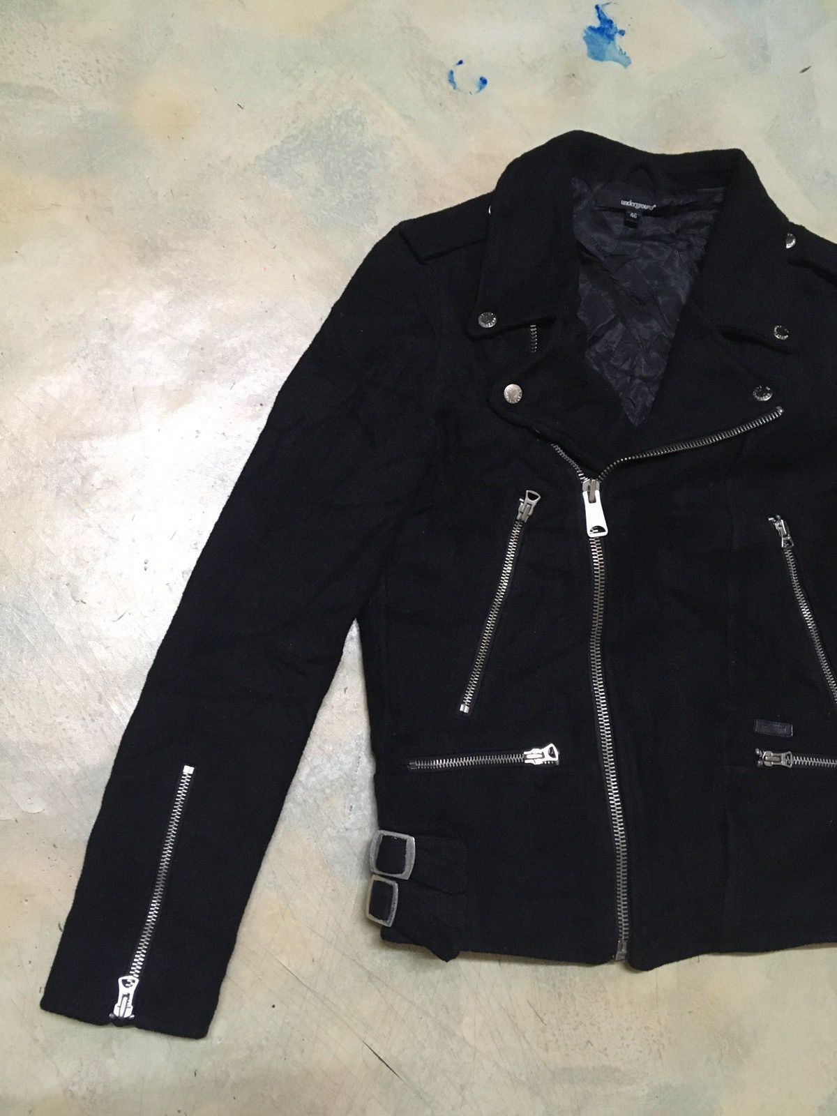 Japanese Brand Vintage Underground UK Double Collar Punk Bondage Jacket Size US S / EU 44-46 / 1 - 2 Thumbnail