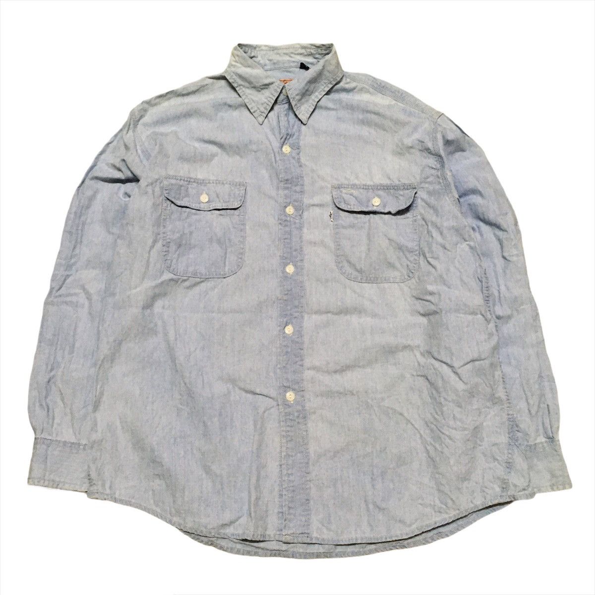 Vtg Levis Blue Denim Button up shirt western