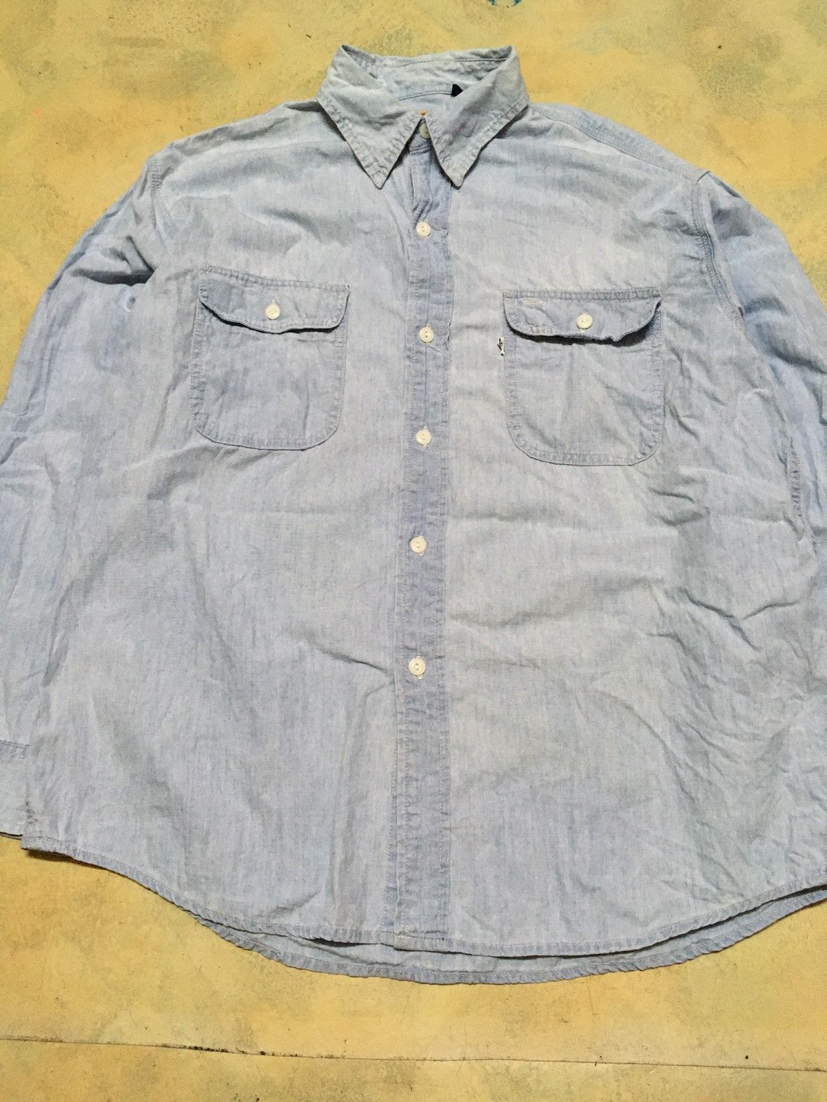 Levi's Vtg Levis Blue Denim Button up shirt western Size US L / EU 52-54 / 3 - 2 Thumbnail