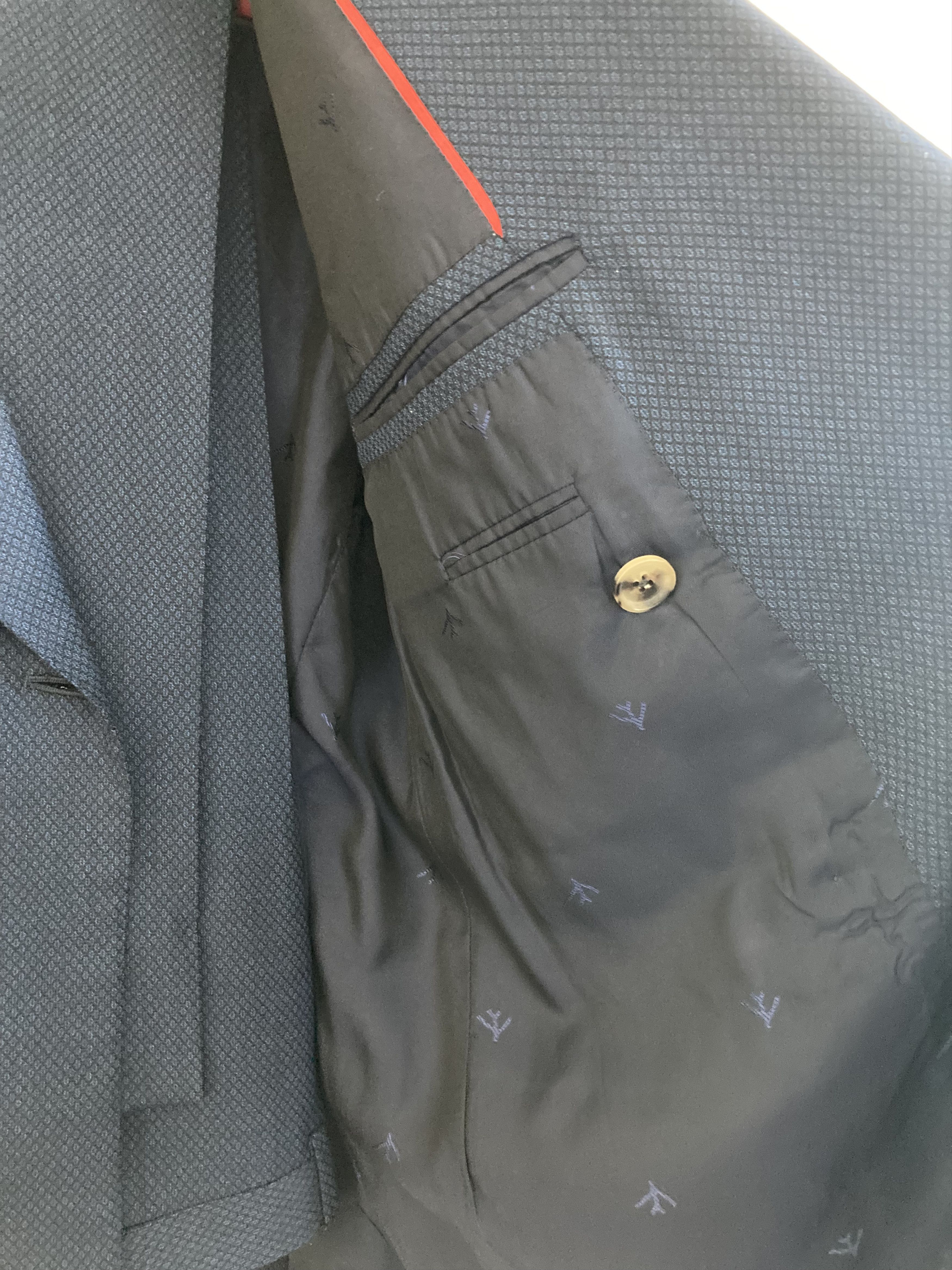 Isaia Isaia Navy Double Breasted Suit 38R Size 38R - 7 Thumbnail