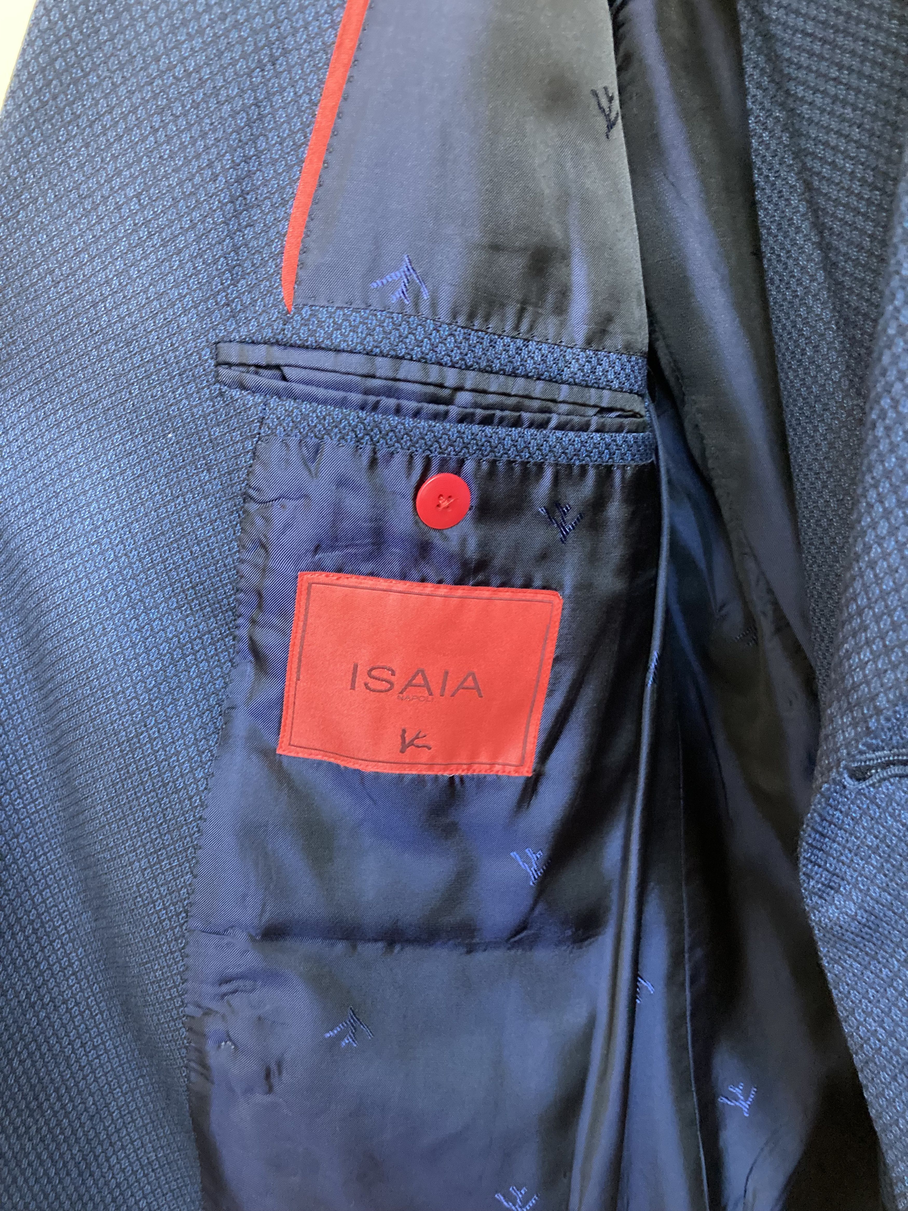 Isaia Isaia Navy Double Breasted Suit 38R Size 38R - 6 Thumbnail