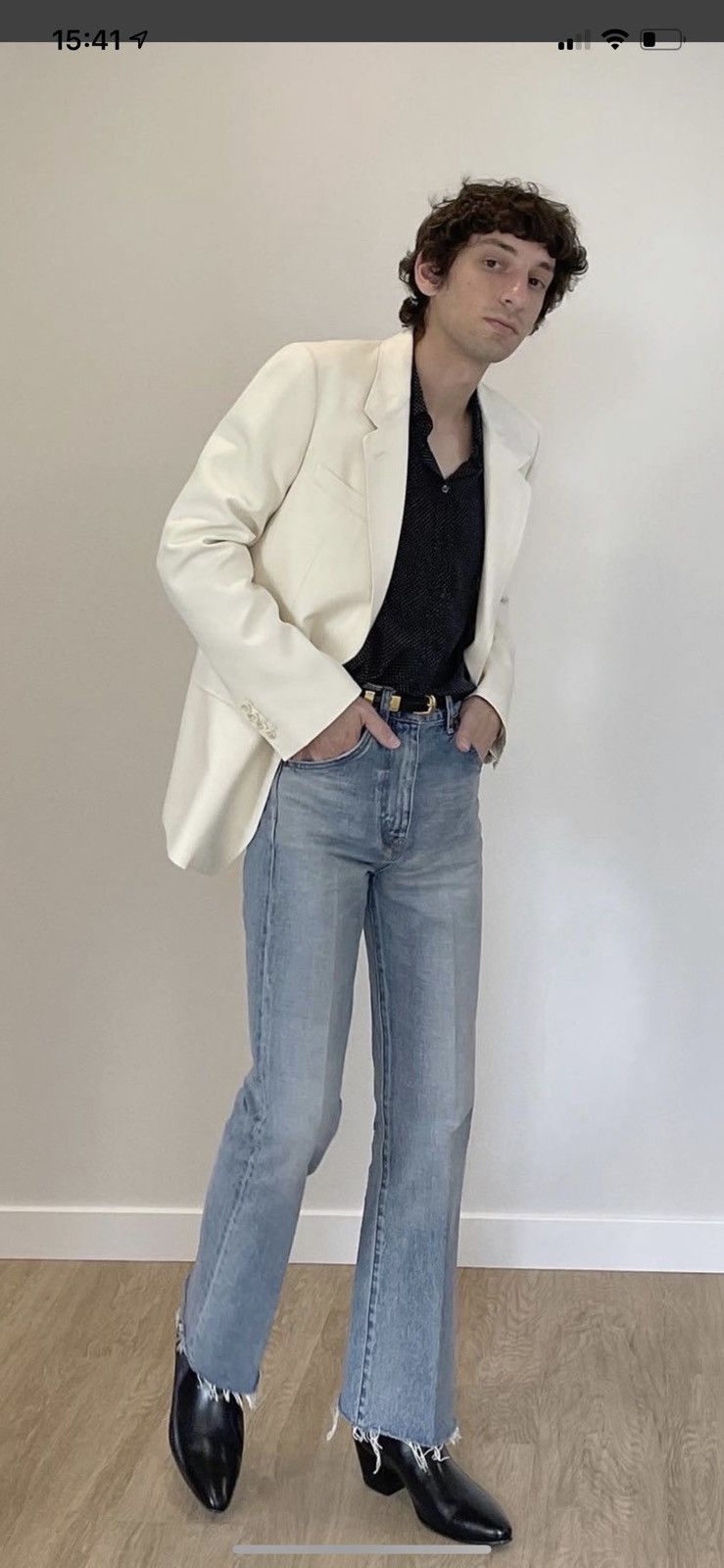 image of Celine Fw20 Flared Jeans in Blue, Men's (Size 28)