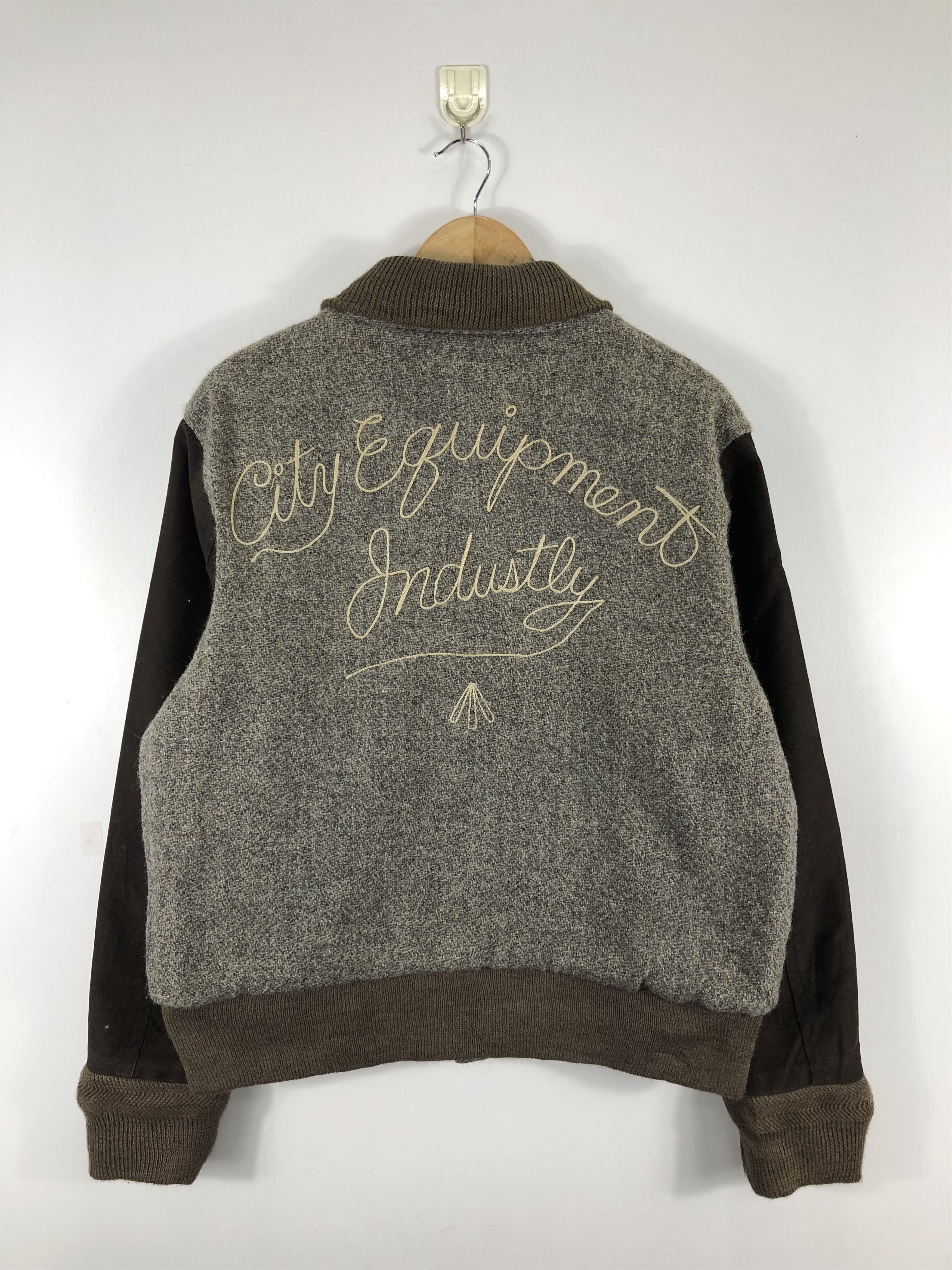 Japanese Brand × Vintage Vintage 70s City Equipment Wool Varsity Jacket Size US L / EU 52-54 / 3 - 1 Thumbnail
