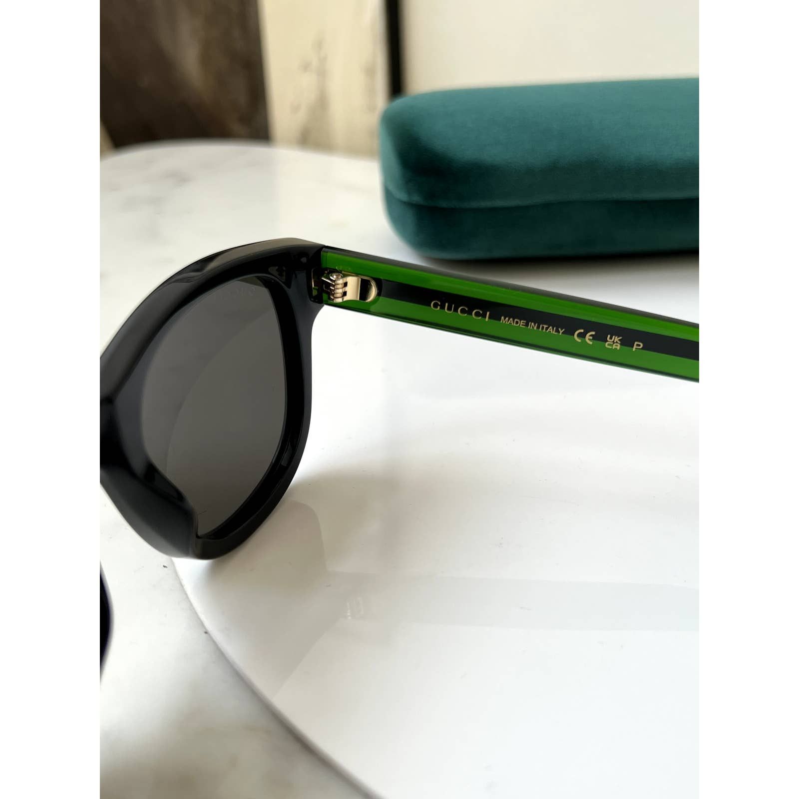 Gucci GG0003SN 006 Shiny Black Sunglasses