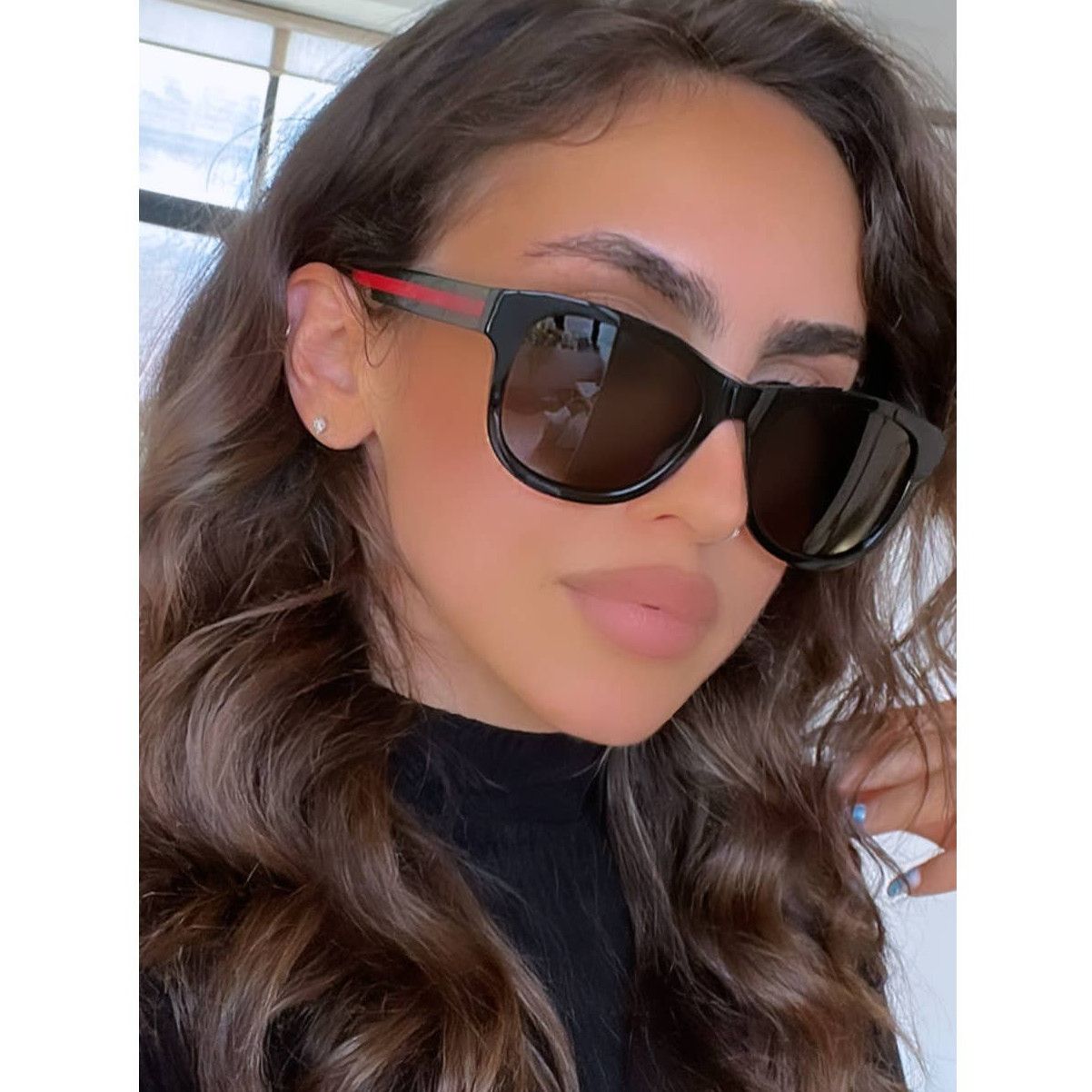 Gucci NEW Gucci GG0003SN 006 Polarized Black Square Sunglasses Grailed