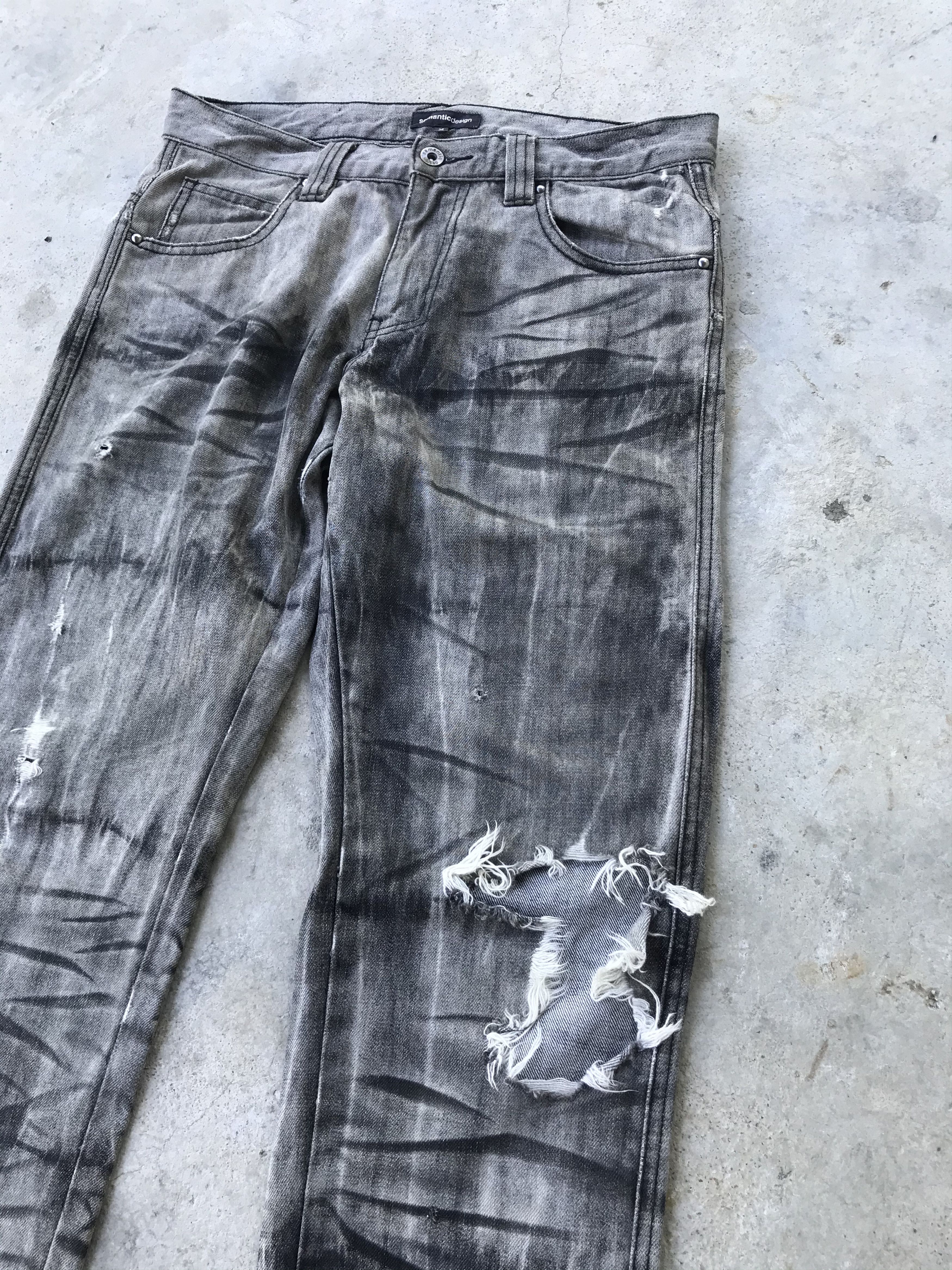 Issey Miyake Semanticdesign Issey Miyake tiger stripes design denim jeans Size US 30 / EU 46 - 2 Thumbnail