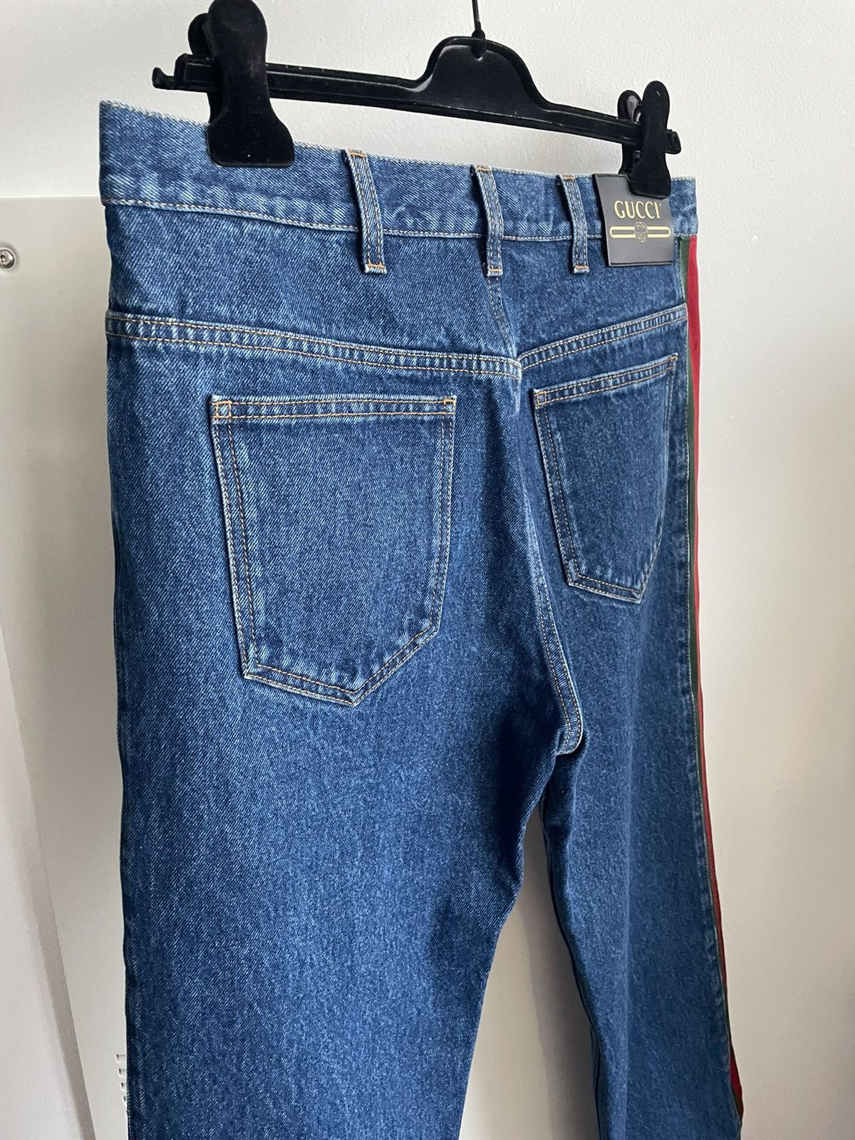 Gucci Limited Brand New Runway Gucci Striped Washed Denim Jeans Size US 34 / EU 50 - 25 Thumbnail