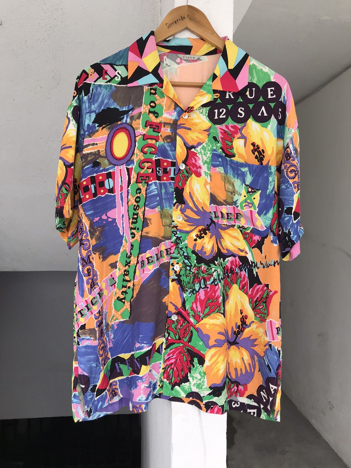 yoshiyuki 80s Yoshiyuki Konishi Ficce Rayon Fullprint Shirt | Grailed