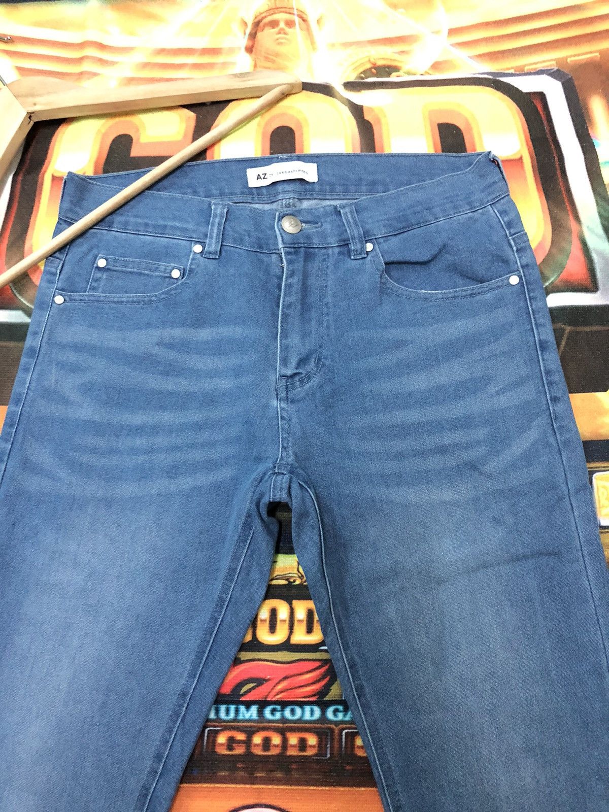 Designer × Japanese Brand × junhashimoto JUNHASHIMOTO JAPANESE DESIGNER BLUE WASH DENIM Size US 29 - 2 Thumbnail