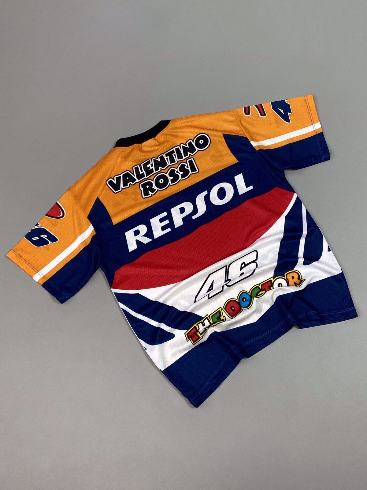 NASCAR 90s Valentino Rossi 46 Moto GP Racing Precisport Spain Tee | Grailed