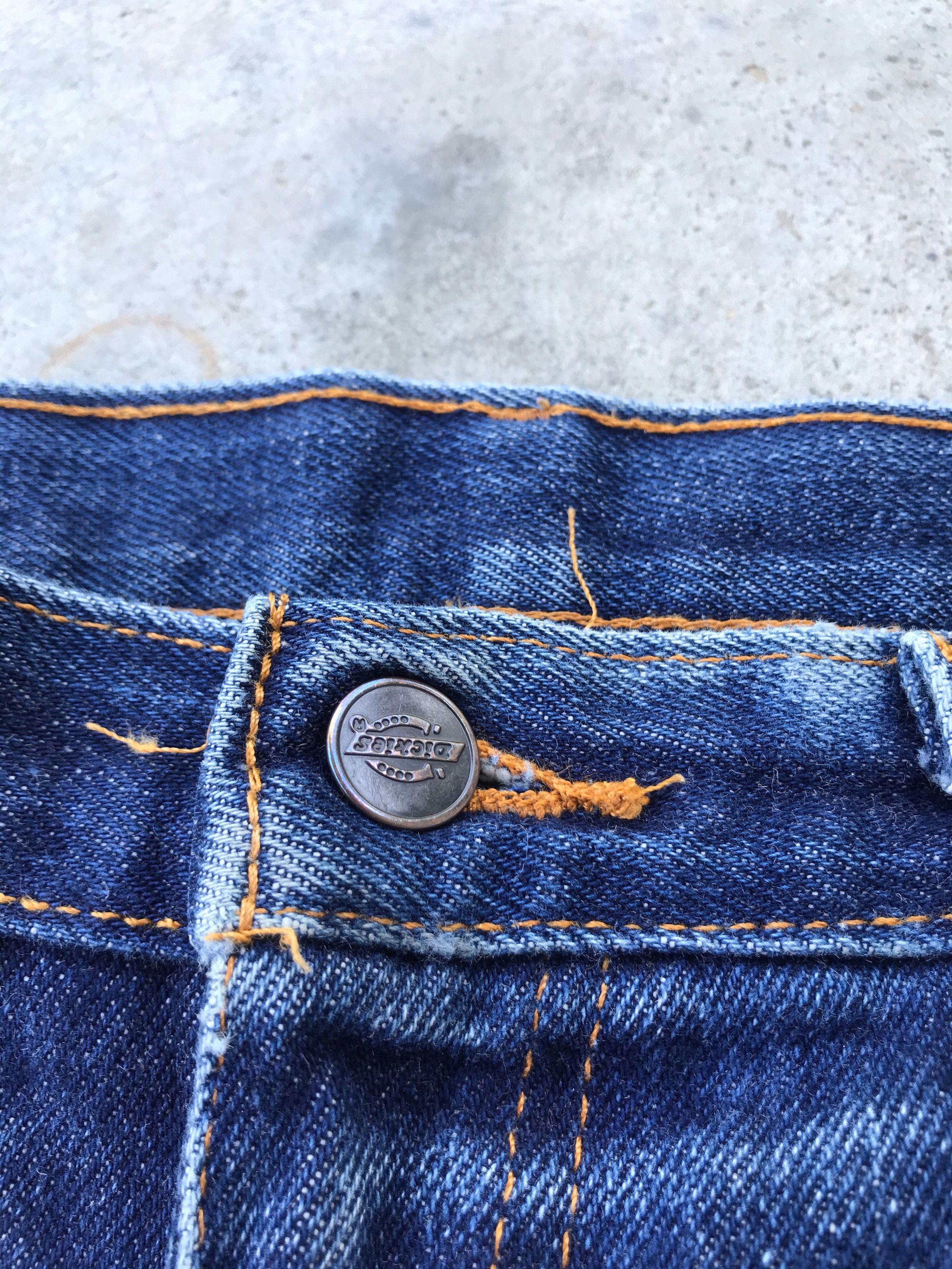 Vintage Dickies work dark blue denim jeans Size US 28 / EU 44 - 3 Thumbnail