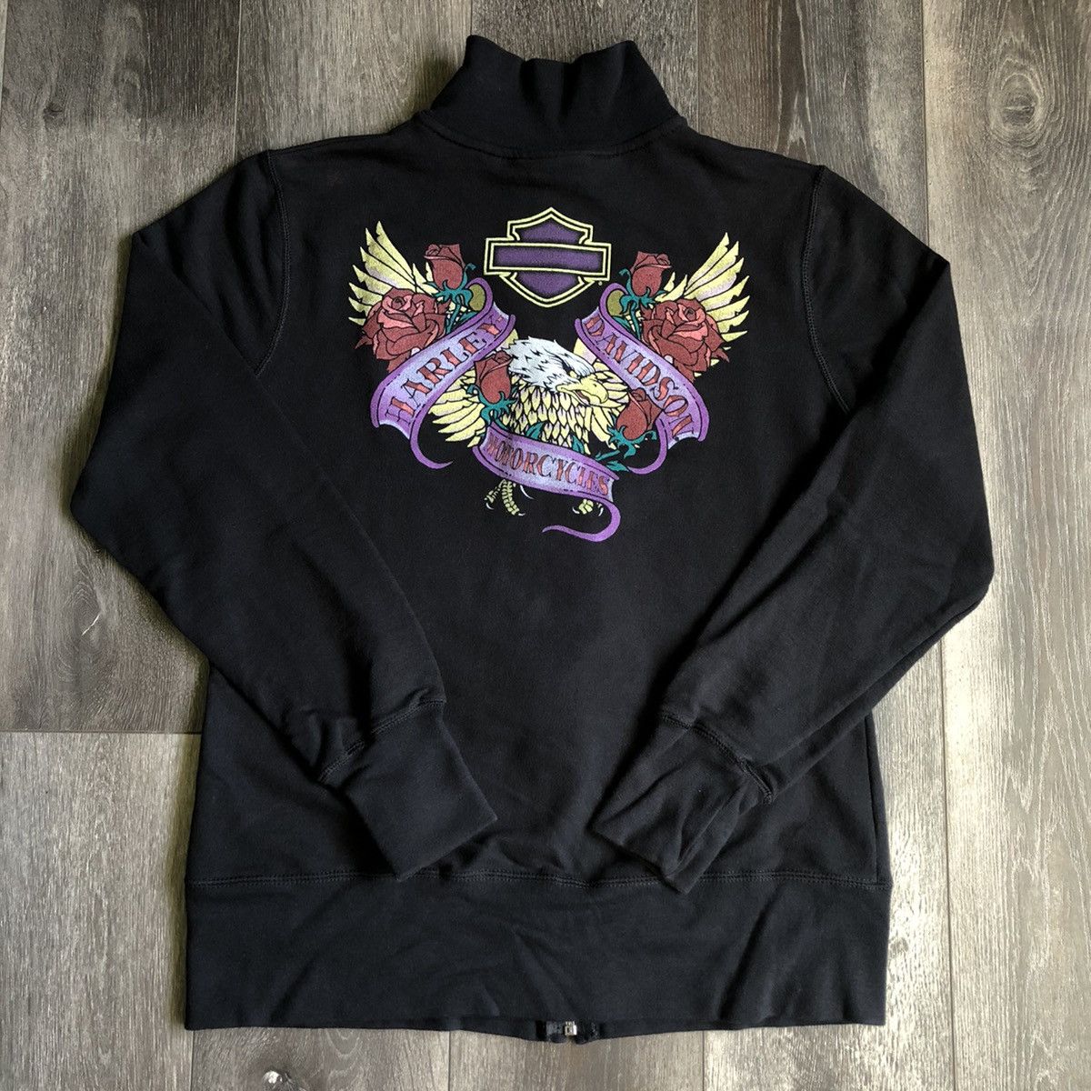 Harley Davidson Vintage Y2K Harley Davidson Motorcycles Eagle Zip Up Jacket Size M / US 6-8 / IT 42-44 - 1 Thumbnail