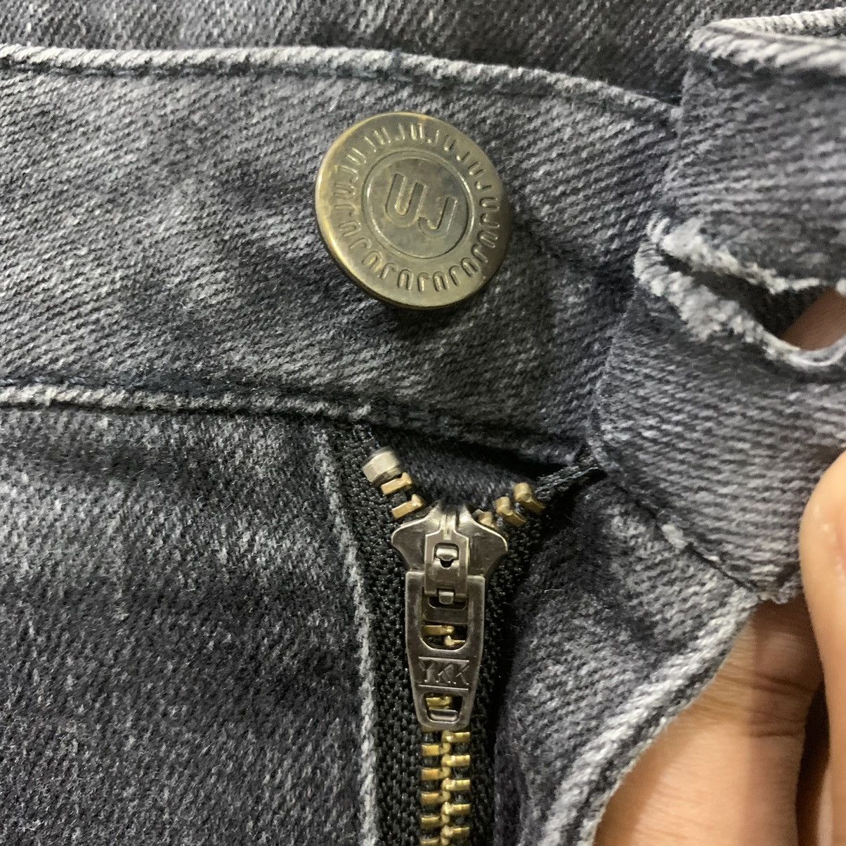 Japanese Brand UNIQLO UNDERCOVER INSPIRED Black Flared Bootcut Denim Jeans Size US 30 / EU 46 - 12 Thumbnail