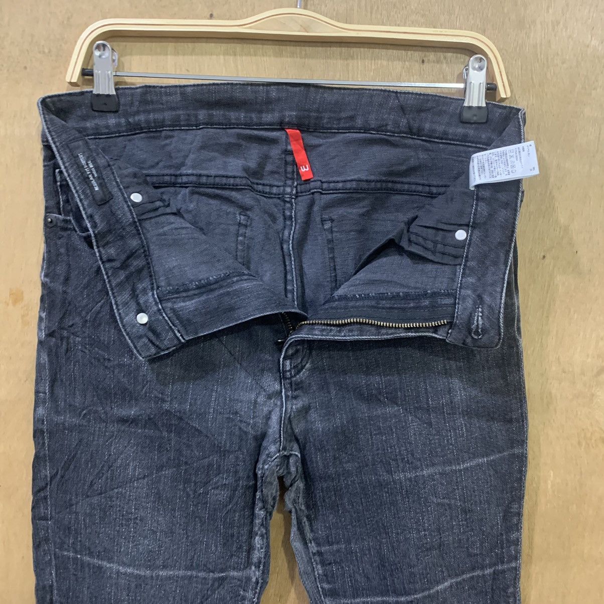 Japanese Brand UNIQLO UNDERCOVER INSPIRED Black Flared Bootcut Denim Jeans Size US 30 / EU 46 - 13 Thumbnail