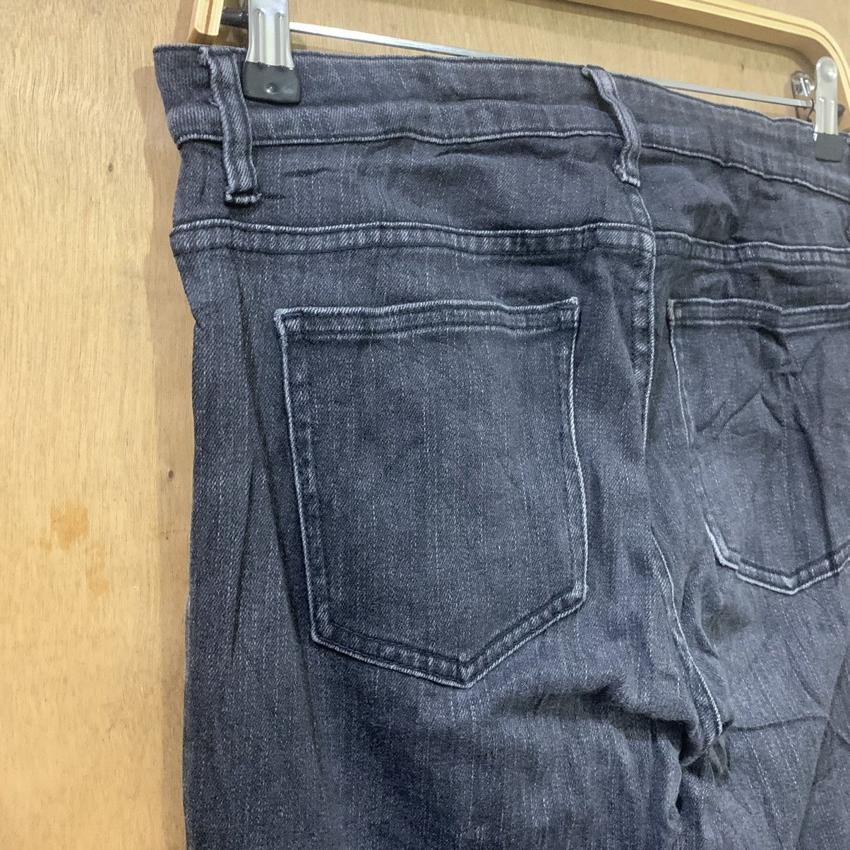 Japanese Brand UNIQLO UNDERCOVER INSPIRED Black Flared Bootcut Denim Jeans Size US 30 / EU 46 - 10 Thumbnail