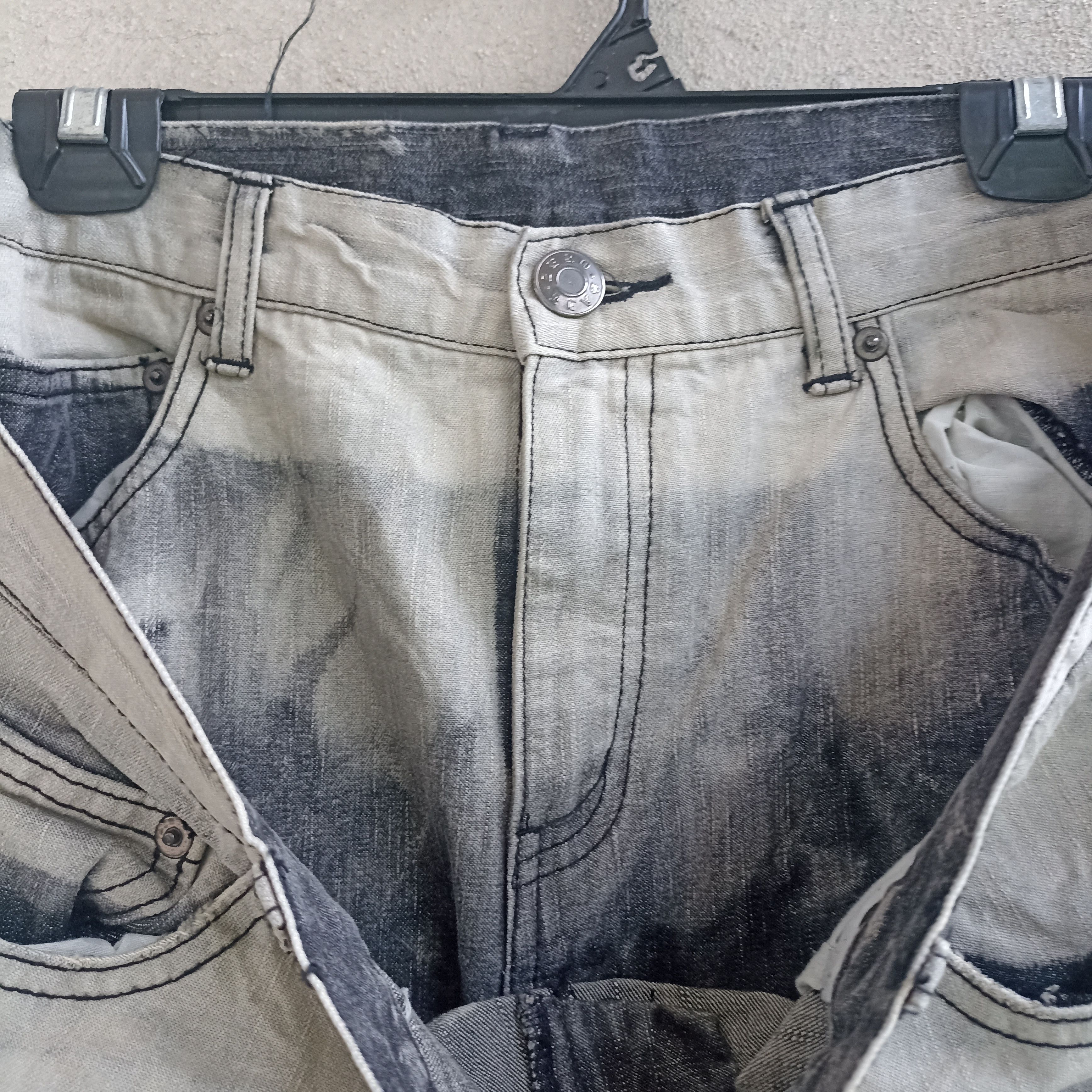 Japanese Brand Doublewaist Zerosan 2002 Premium Acid Wash Distressed Denim Size US 33 - 9 Thumbnail