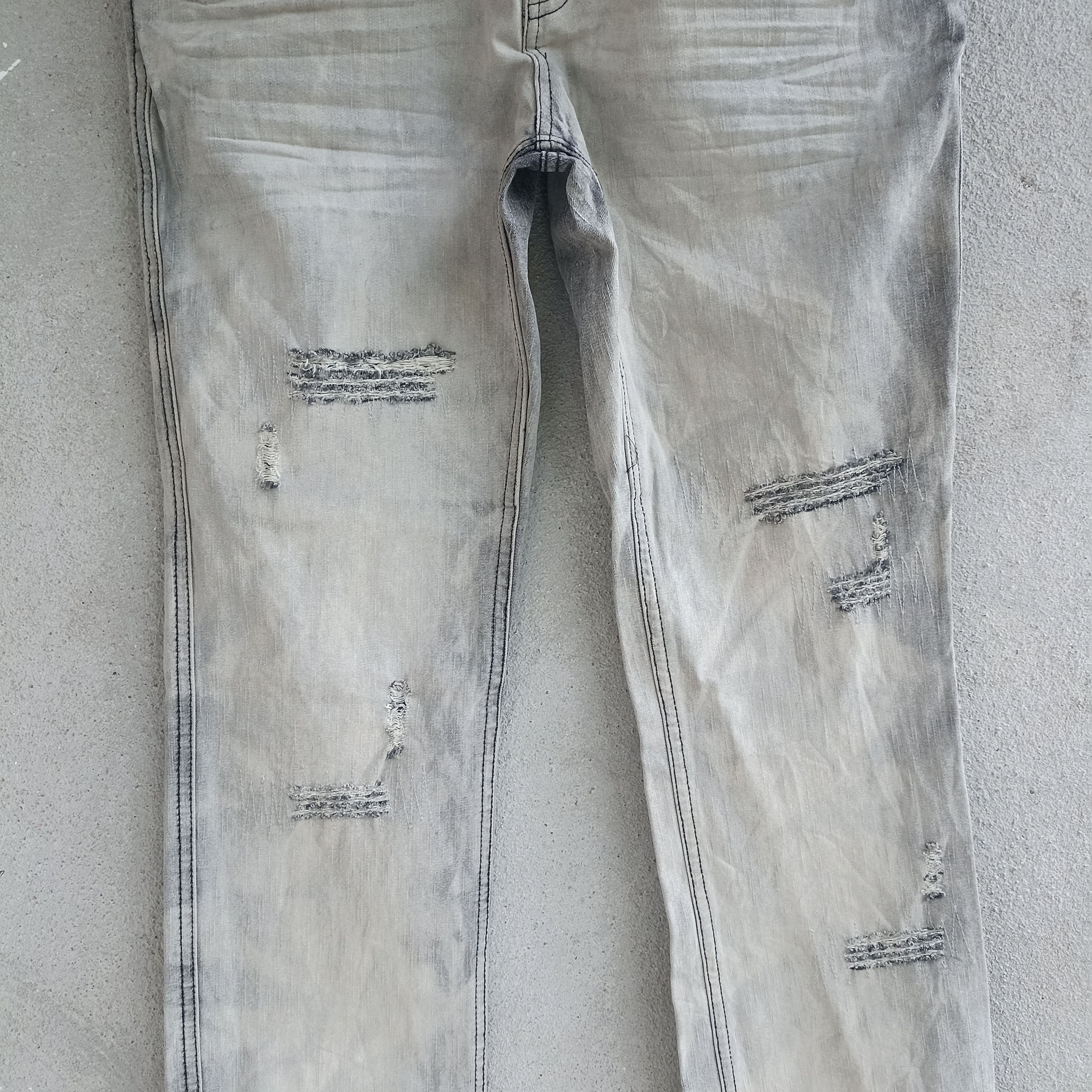 Japanese Brand Doublewaist Zerosan 2002 Premium Acid Wash Distressed Denim Size US 33 - 3 Thumbnail