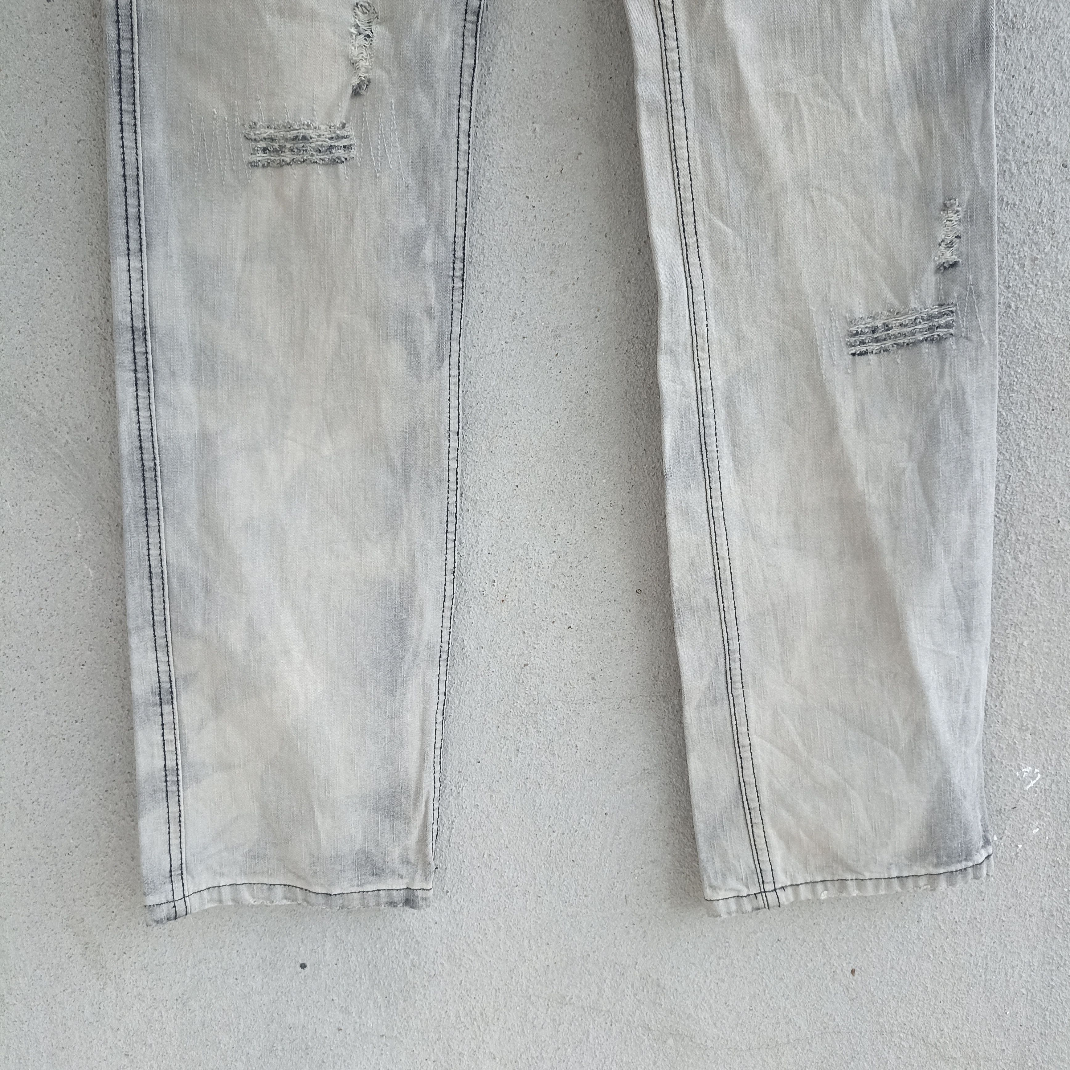 Japanese Brand Doublewaist Zerosan 2002 Premium Acid Wash Distressed Denim Size US 33 - 4 Thumbnail