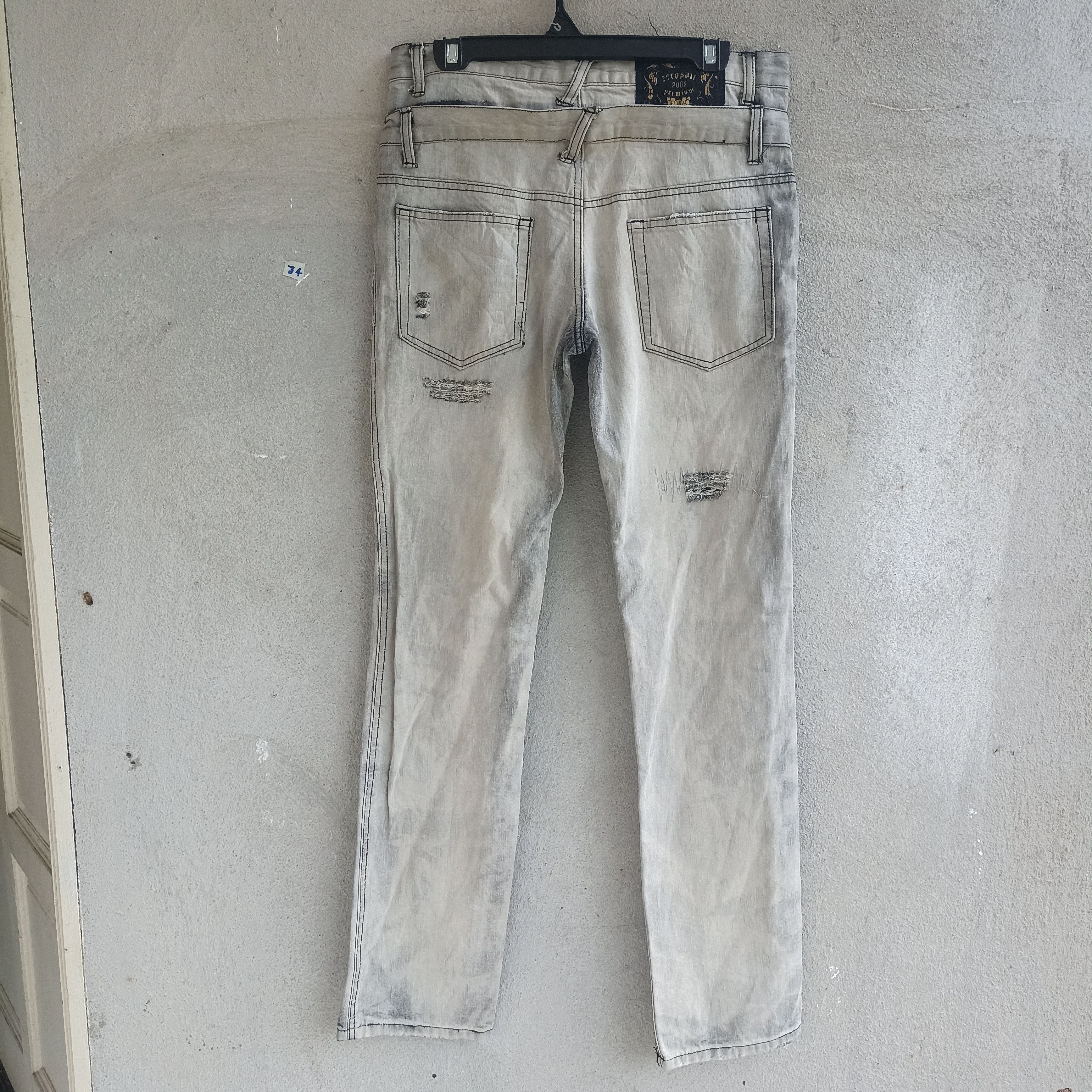Japanese Brand Doublewaist Zerosan 2002 Premium Acid Wash Distressed Denim Size US 33 - 10 Thumbnail