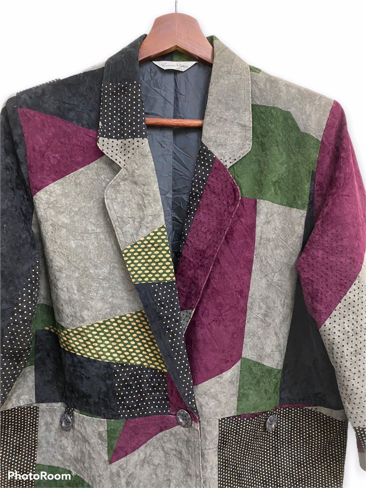 Japanese Brand × Vintage Vintage Japanese Brand Roman Fleuwe Patchwork Blazer Jacket Size 40R - 3 Thumbnail