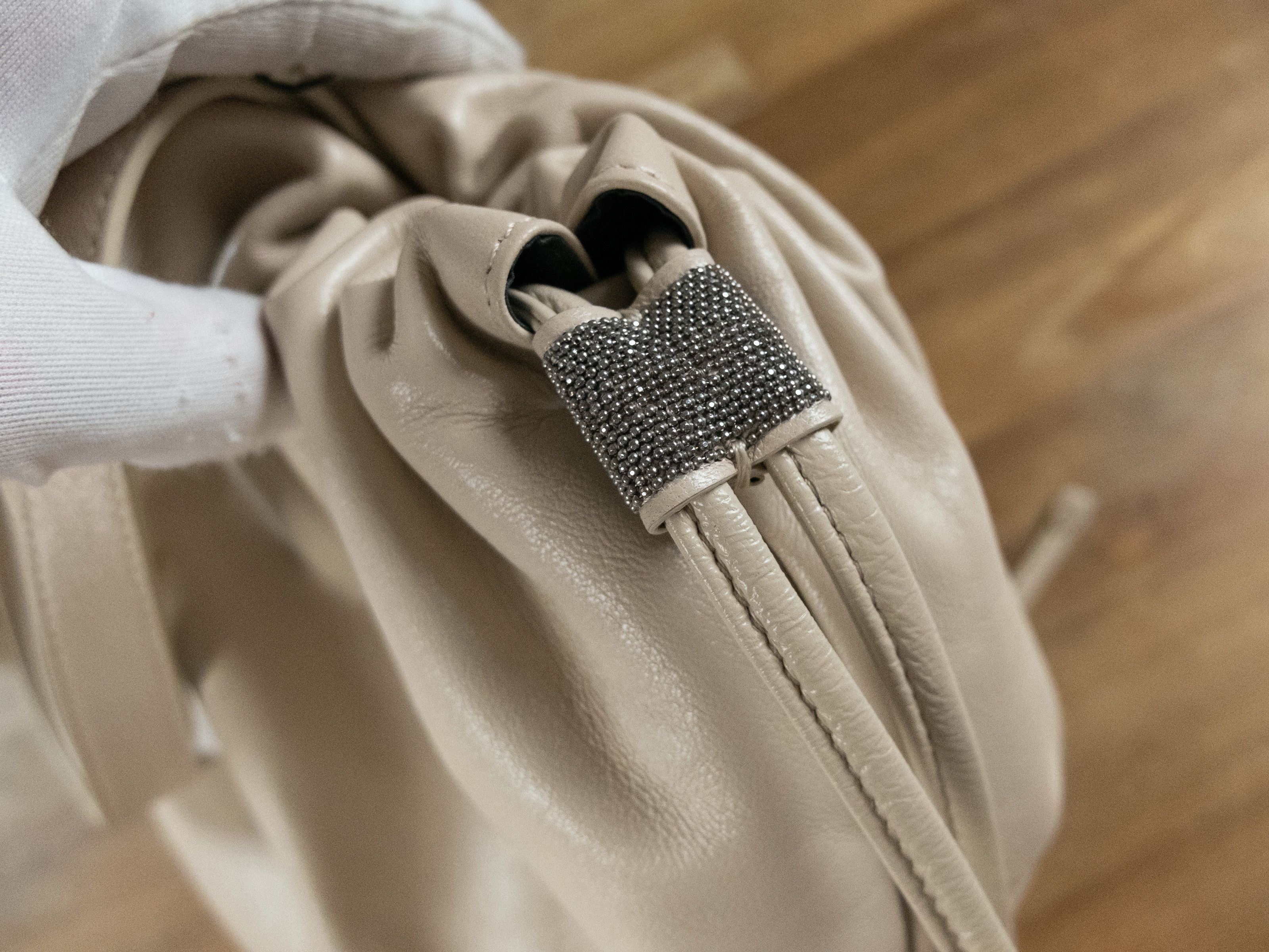 Brunello Cucinelli BRUNELLO CUCINELLI beige soft leather shoulder shopper bag Size ONE SIZE - 5 Thumbnail
