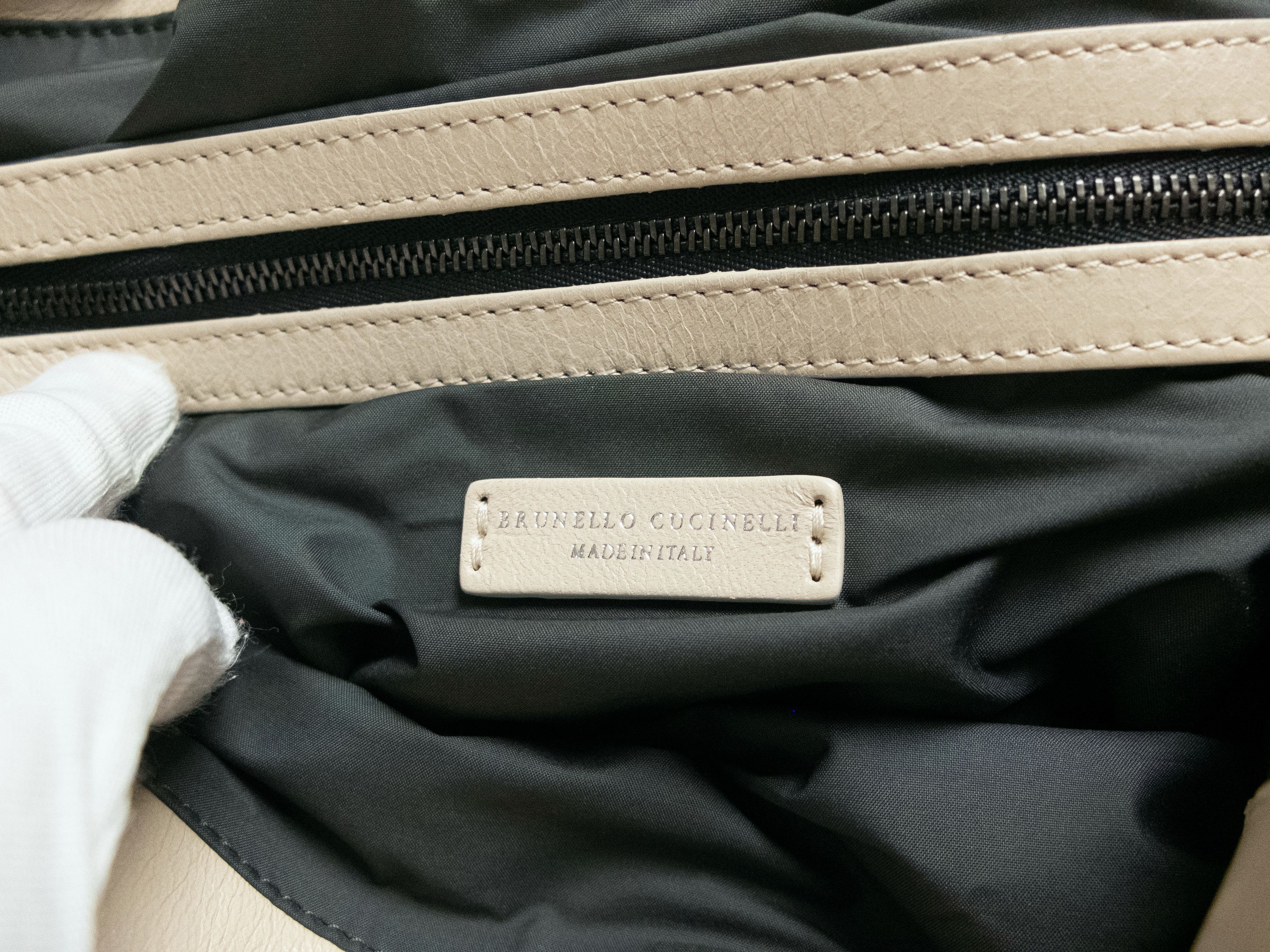 Brunello Cucinelli BRUNELLO CUCINELLI beige soft leather shoulder shopper bag Size ONE SIZE - 12 Thumbnail