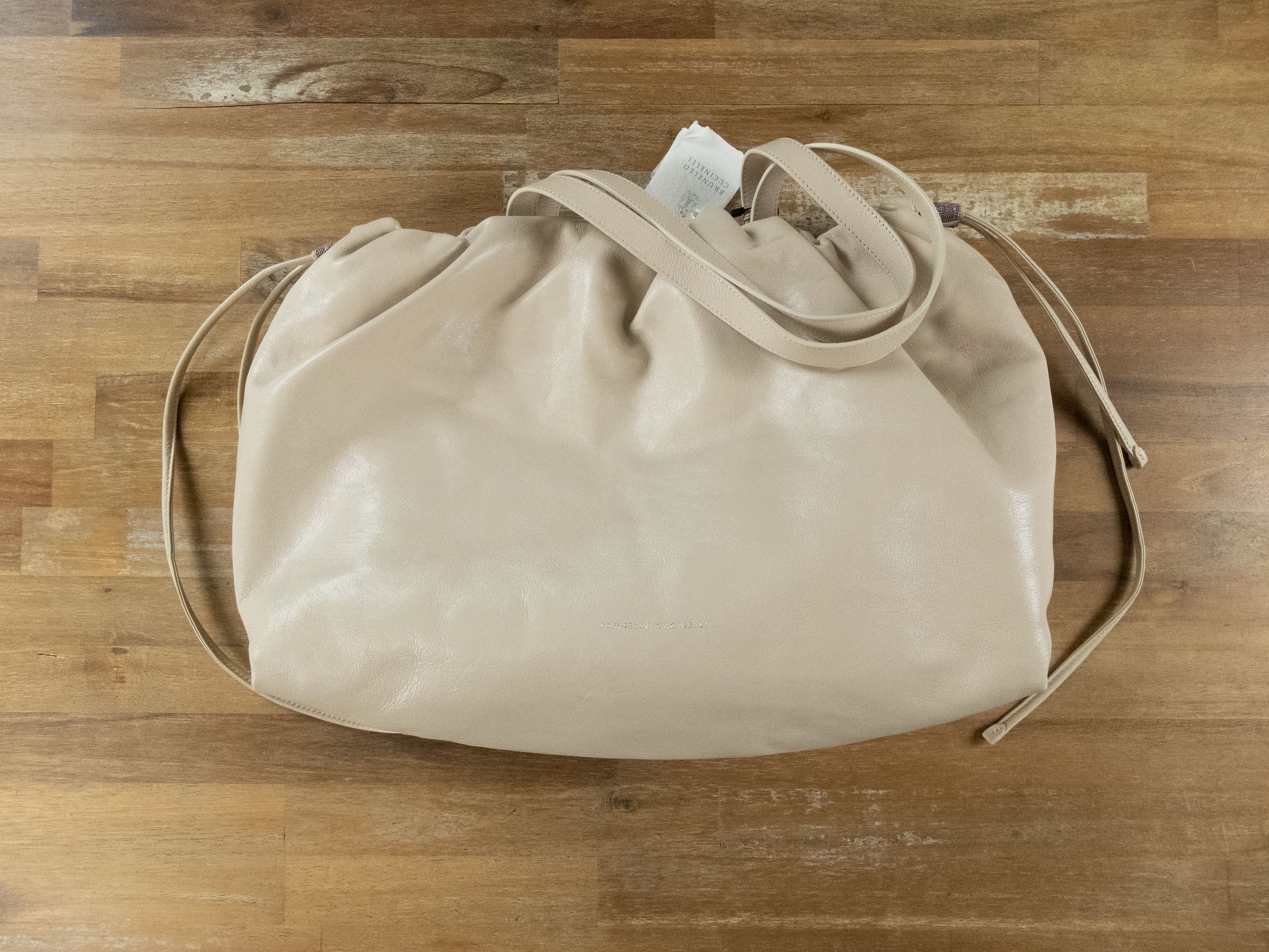 Brunello Cucinelli BRUNELLO CUCINELLI beige soft leather shoulder shopper bag Size ONE SIZE - 3 Thumbnail
