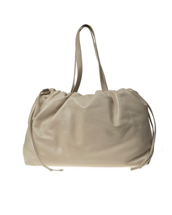 Brunello Cucinelli BRUNELLO CUCINELLI beige soft leather shoulder shopper bag Size ONE SIZE - 1 Thumbnail