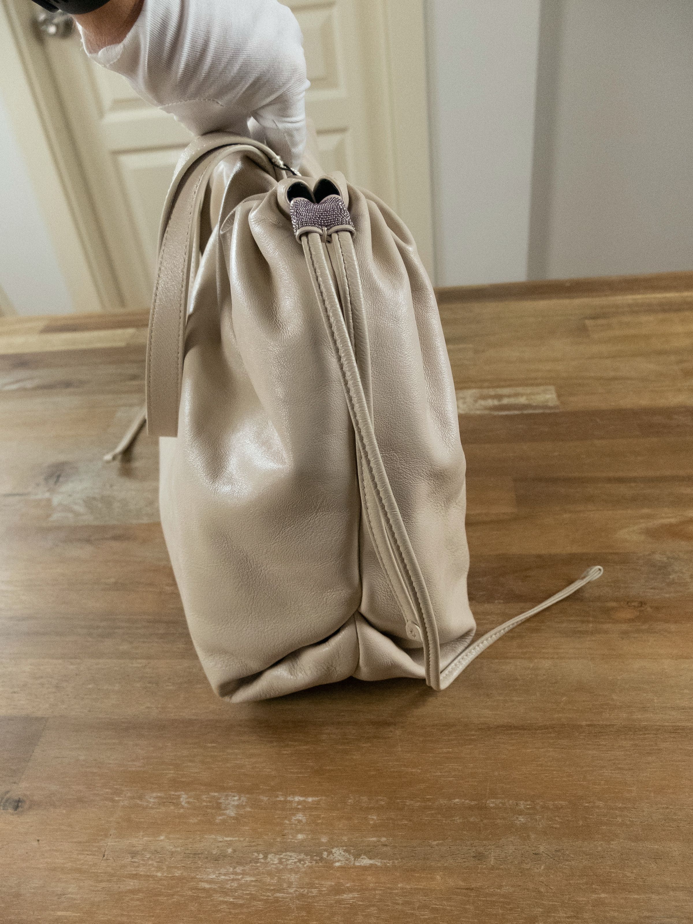 Brunello Cucinelli BRUNELLO CUCINELLI beige soft leather shoulder shopper bag Size ONE SIZE - 4 Thumbnail