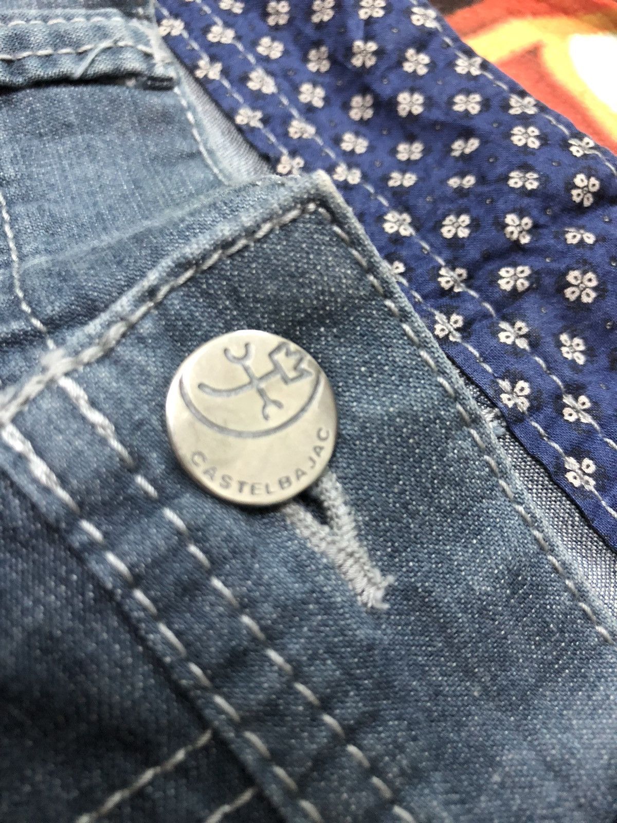 Designer × Jean Charles De Castelbajac CASTLE BAJAC PARIS POP ART EMBROIDERY DENIM JEANS Size US 34 / EU 50 - 6 Thumbnail