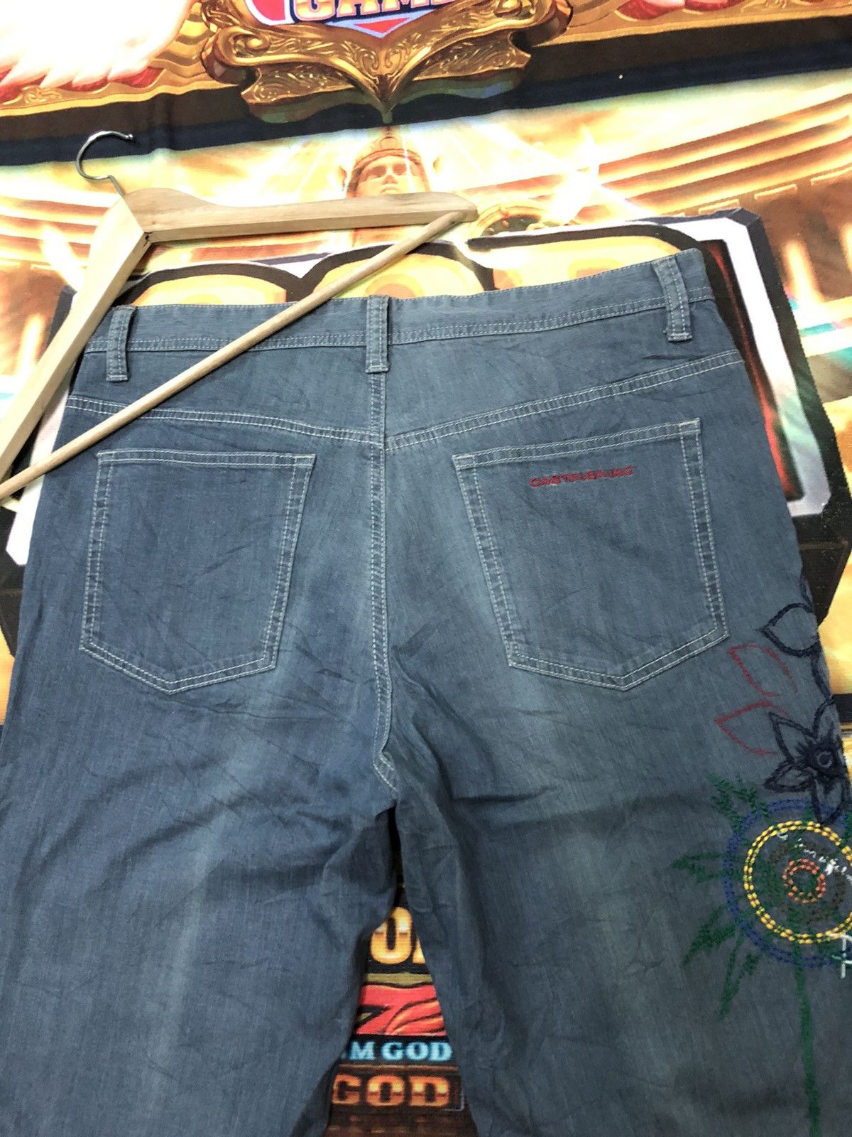 Designer × Jean Charles De Castelbajac CASTLE BAJAC PARIS POP ART EMBROIDERY DENIM JEANS Size US 34 / EU 50 - 10 Thumbnail