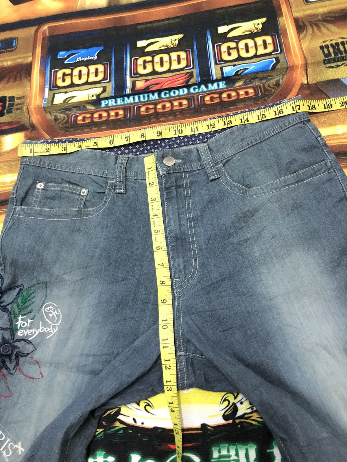 Designer × Jean Charles De Castelbajac CASTLE BAJAC PARIS POP ART EMBROIDERY DENIM JEANS Size US 34 / EU 50 - 12 Thumbnail