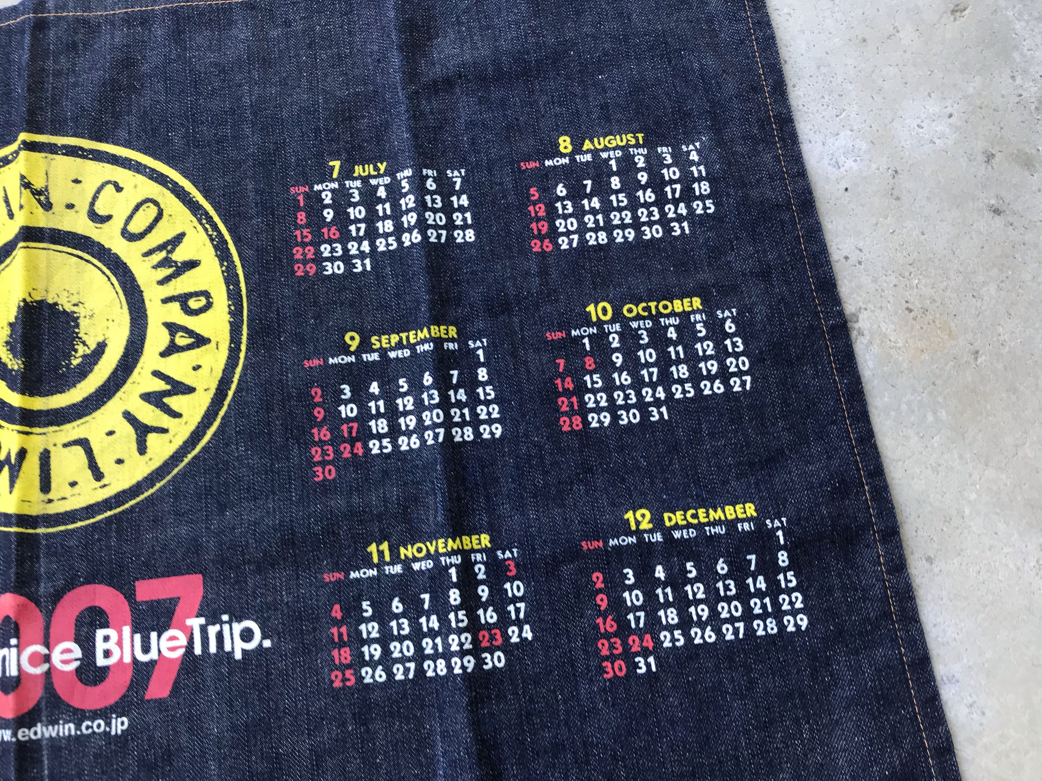 Edwin Vintage 2007 Edwin denim Calendar Size ONE SIZE - 4 Thumbnail