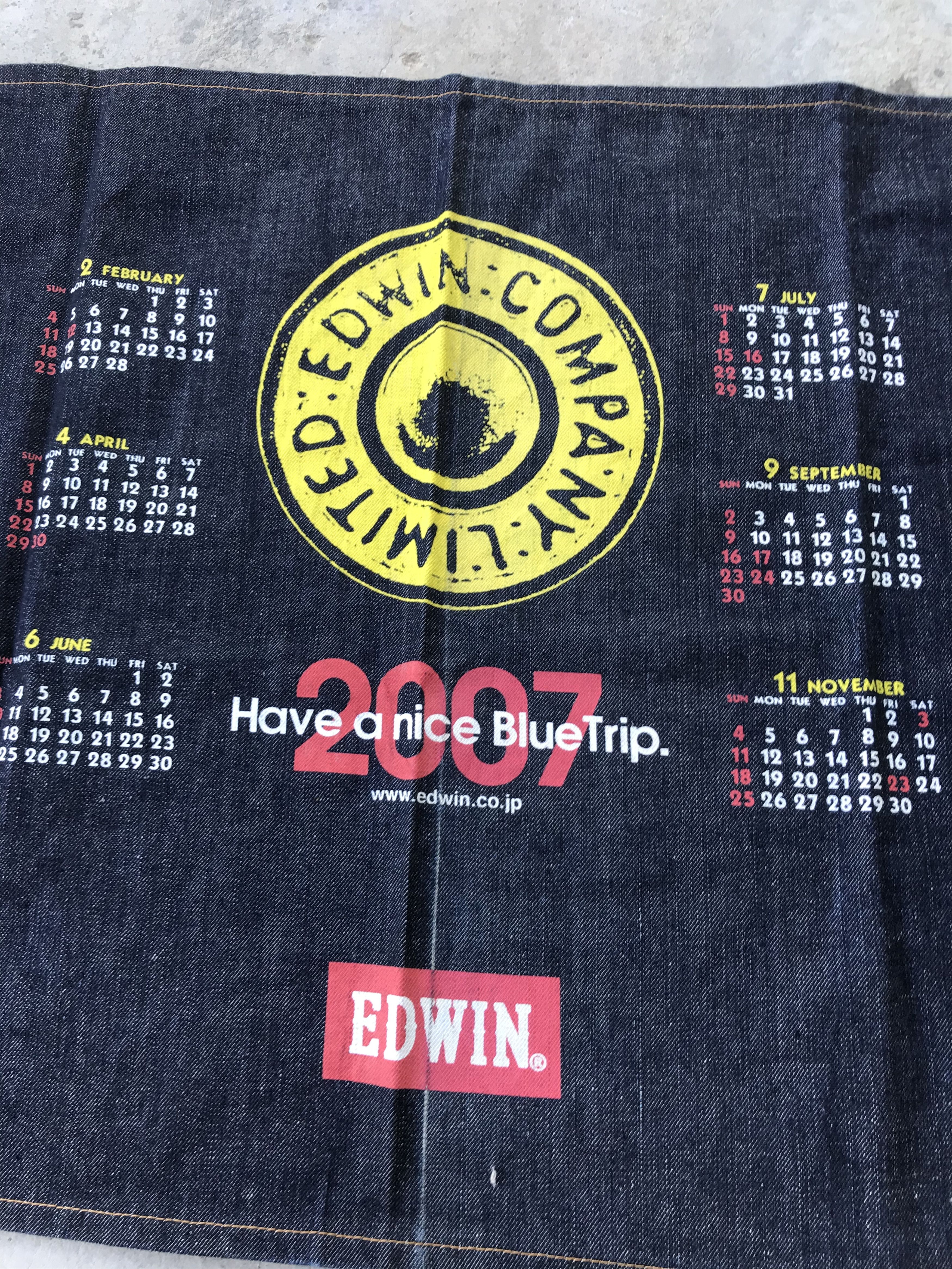 Edwin Vintage 2007 Edwin denim Calendar Size ONE SIZE - 3 Thumbnail