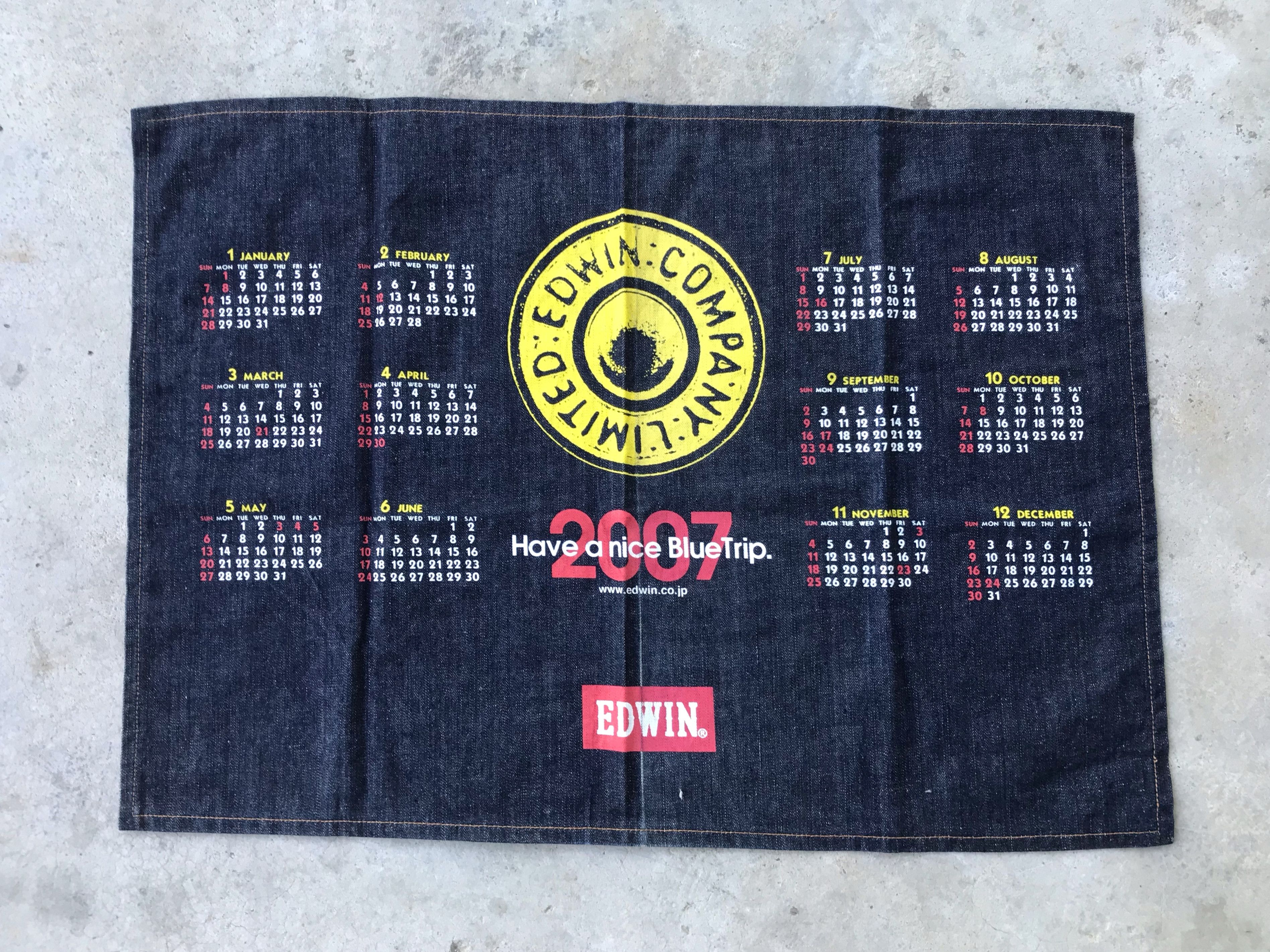 Edwin Vintage 2007 Edwin denim Calendar Size ONE SIZE - 1 Thumbnail